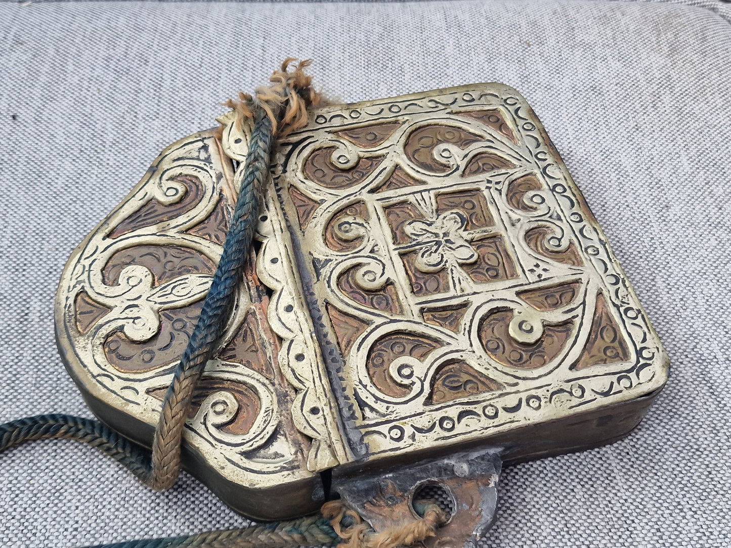 Moroccan Koran Storage Box, Silver on Copper, Islamic Decor