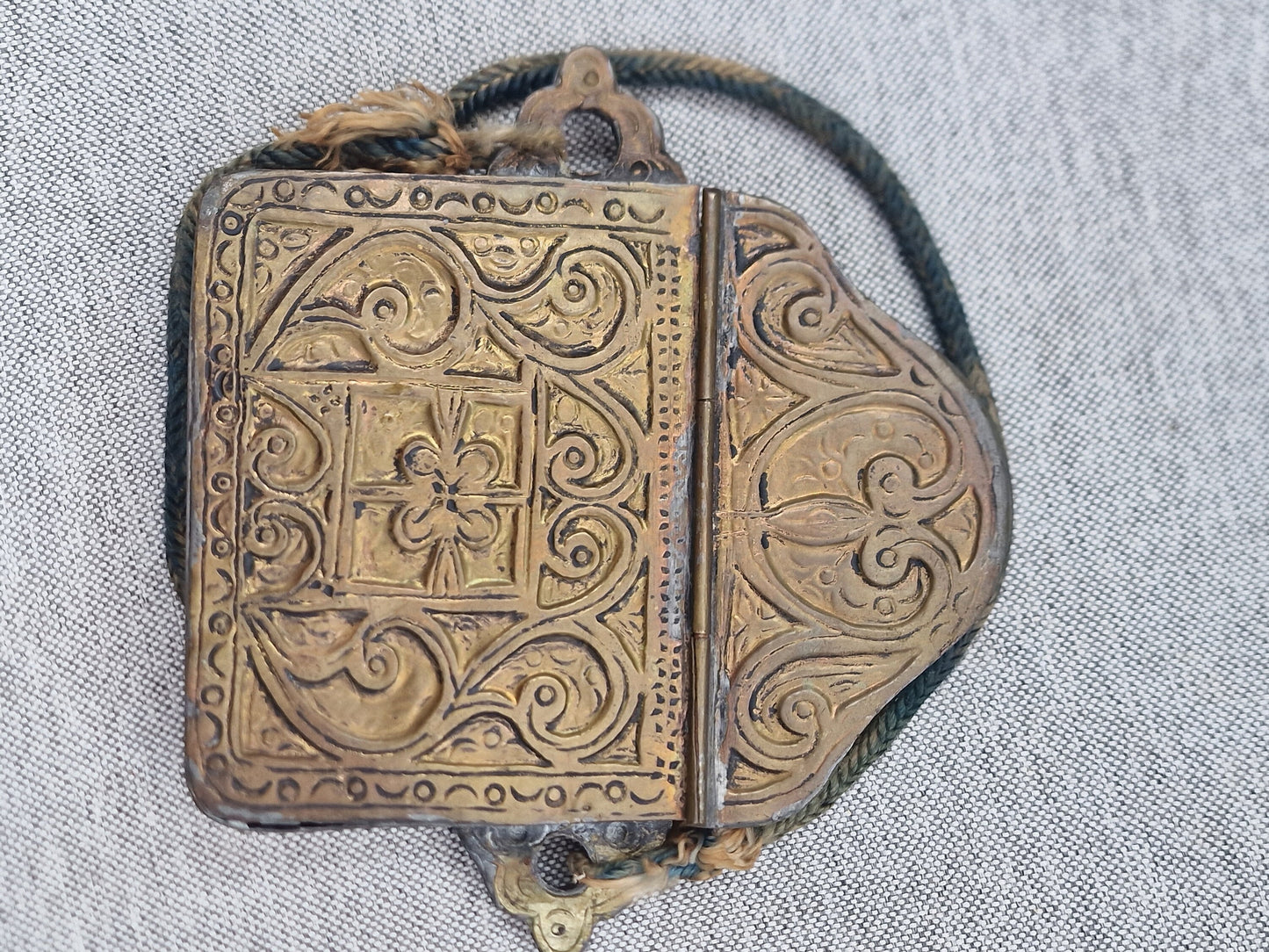 Moroccan Koran Storage Box, Silver on Copper, Islamic Decor
