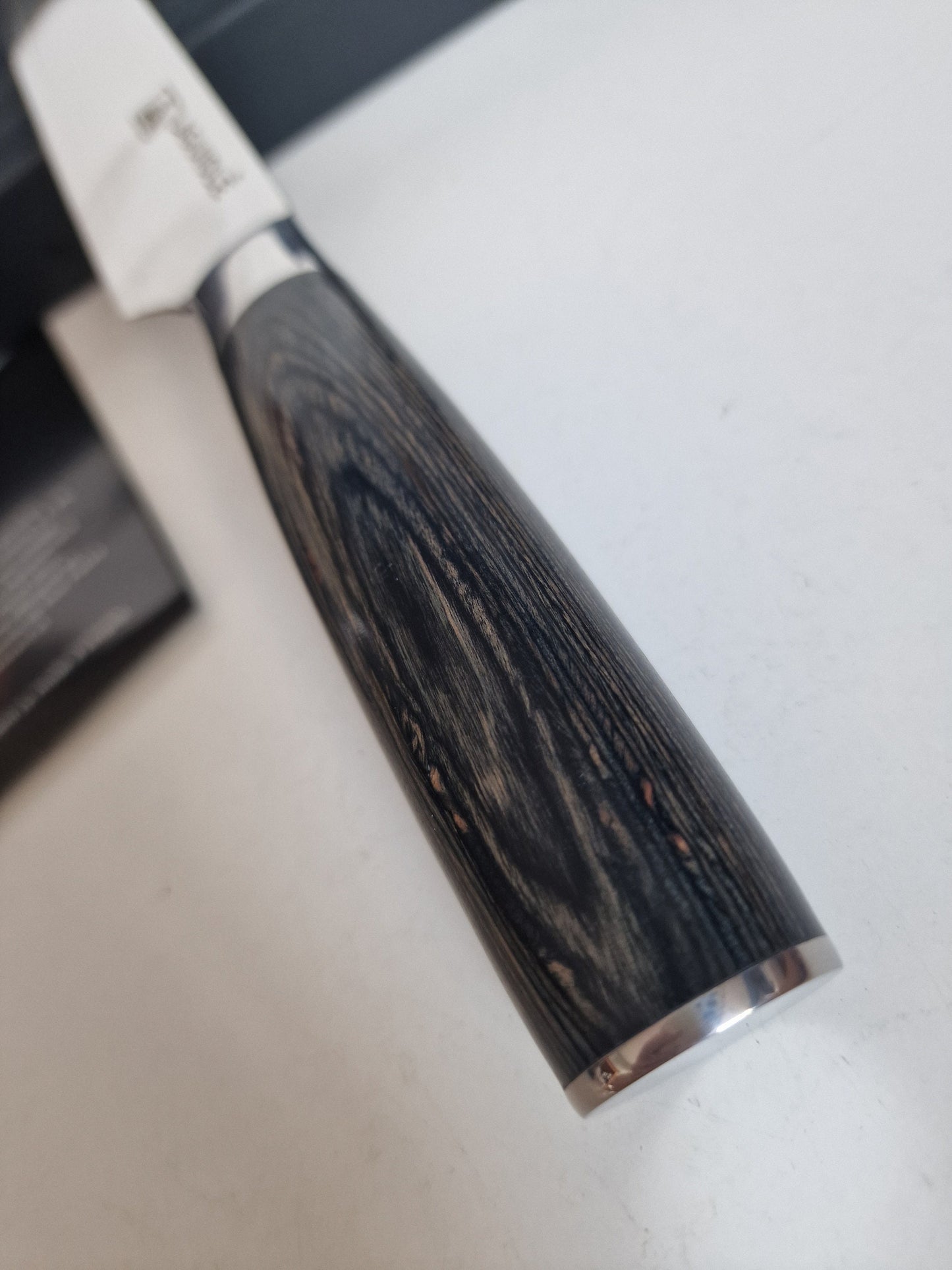 Damascus Steel Chef Knife Set, Pakkawood Handle, Leather Sheath