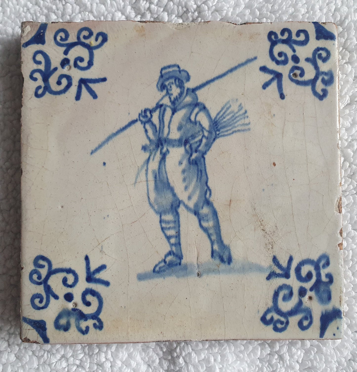 Antique Delft Tile, 17th Century Dutch Tile, Holland