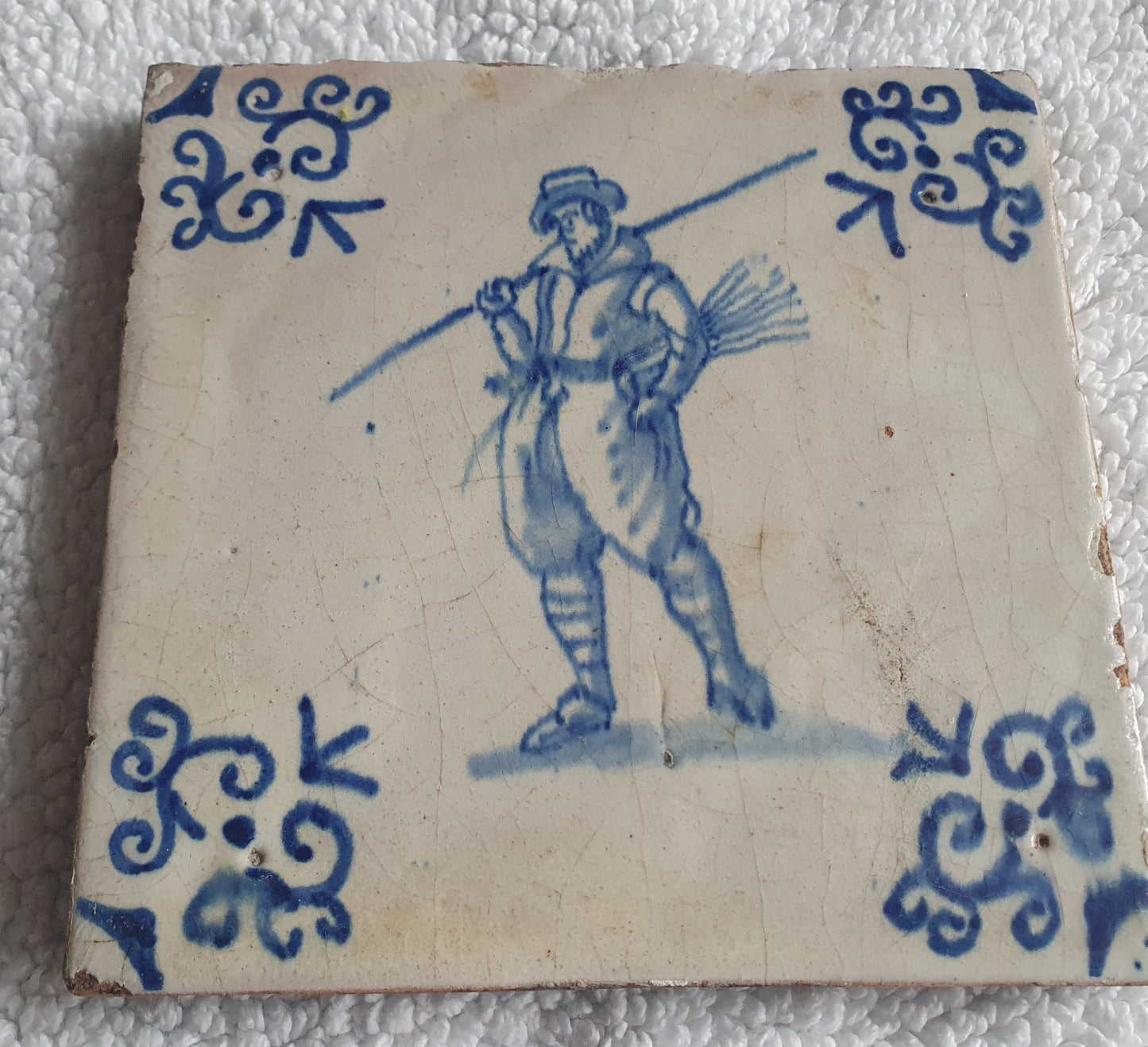 Antique Delft Tile, 17th Century Dutch Tile, Holland