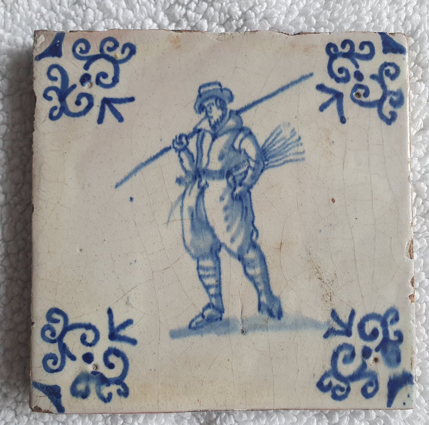 Antique Delft Tile, 17th Century Dutch Tile, Holland