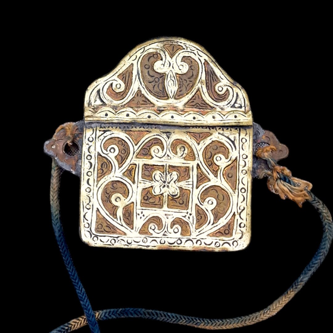 Moroccan Koran Storage Box, Silver on Copper, Islamic Decor