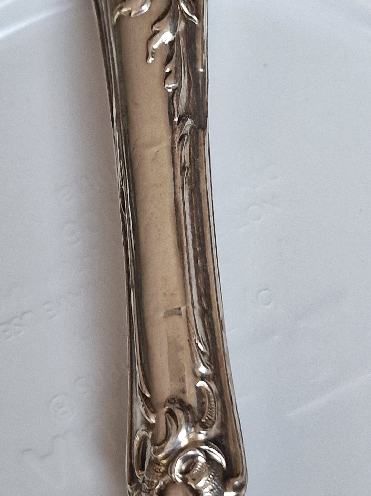Victorian Gold Gilt Tart Spoon with Sterling Silver Handle, Antique 19th Century