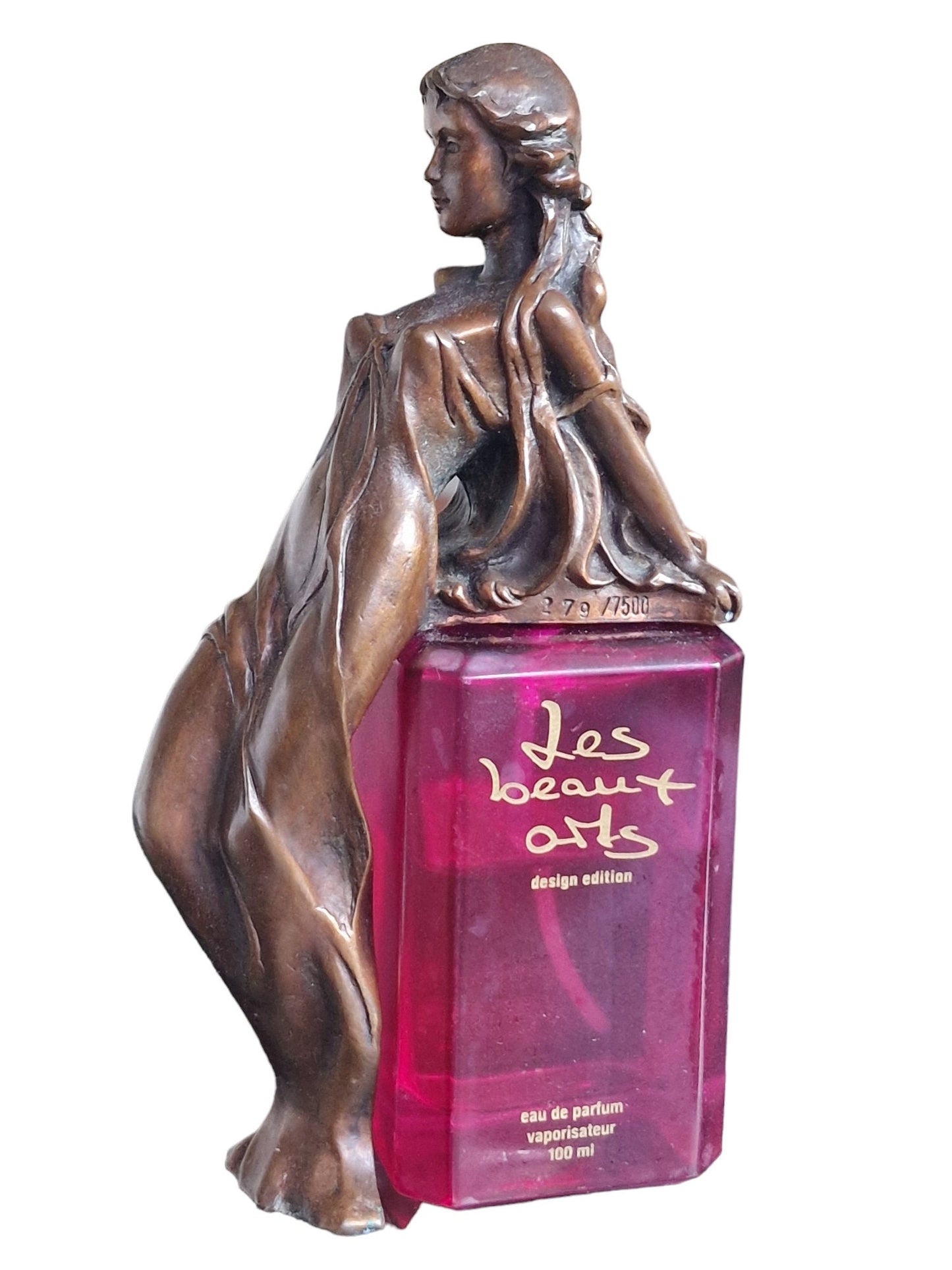Barry Shiraishi 'Julia' Bronze Figure on  Perfume Bottle, Les Beaux Arts, Limited Edition