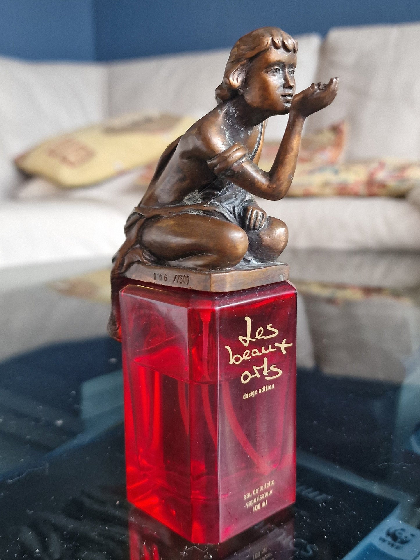 Barry Shiraishi Romeo Bronze Figure on Perfume Bottle, Les Beaux Arts, Limited Edition