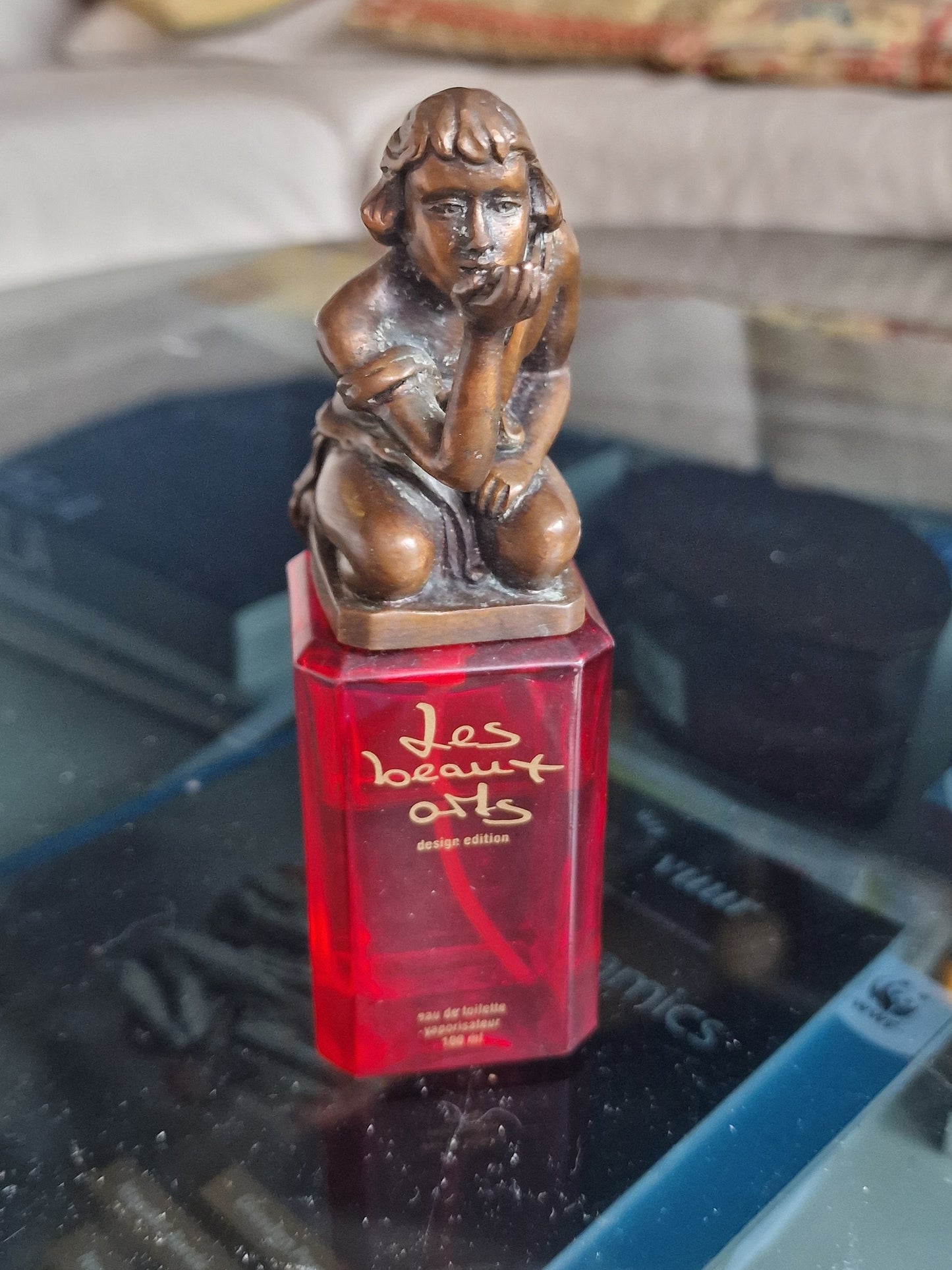 Barry Shiraishi Romeo Bronze Figure on Perfume Bottle, Les Beaux Arts, Limited Edition