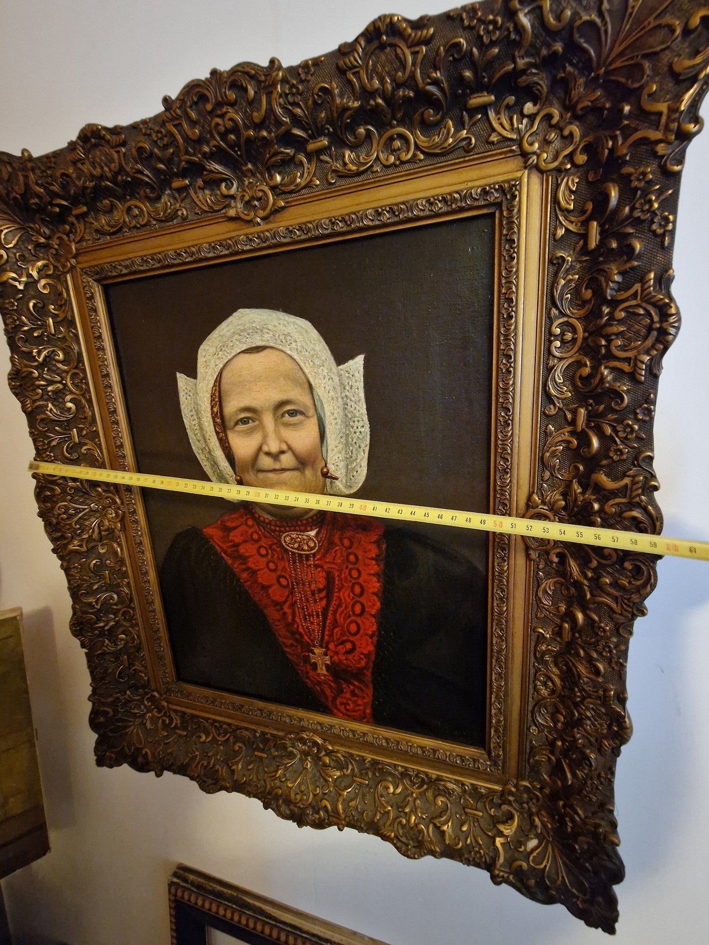 Framed Oil Painting, Cornelia, Dutch Boerin Portrait by Jan Smit, 1935