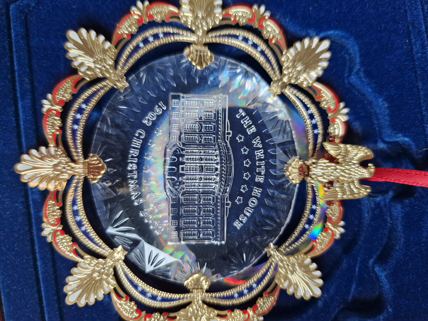 White House Christmas Ornament, 24K Gold Plated, Limited Edition 2001
