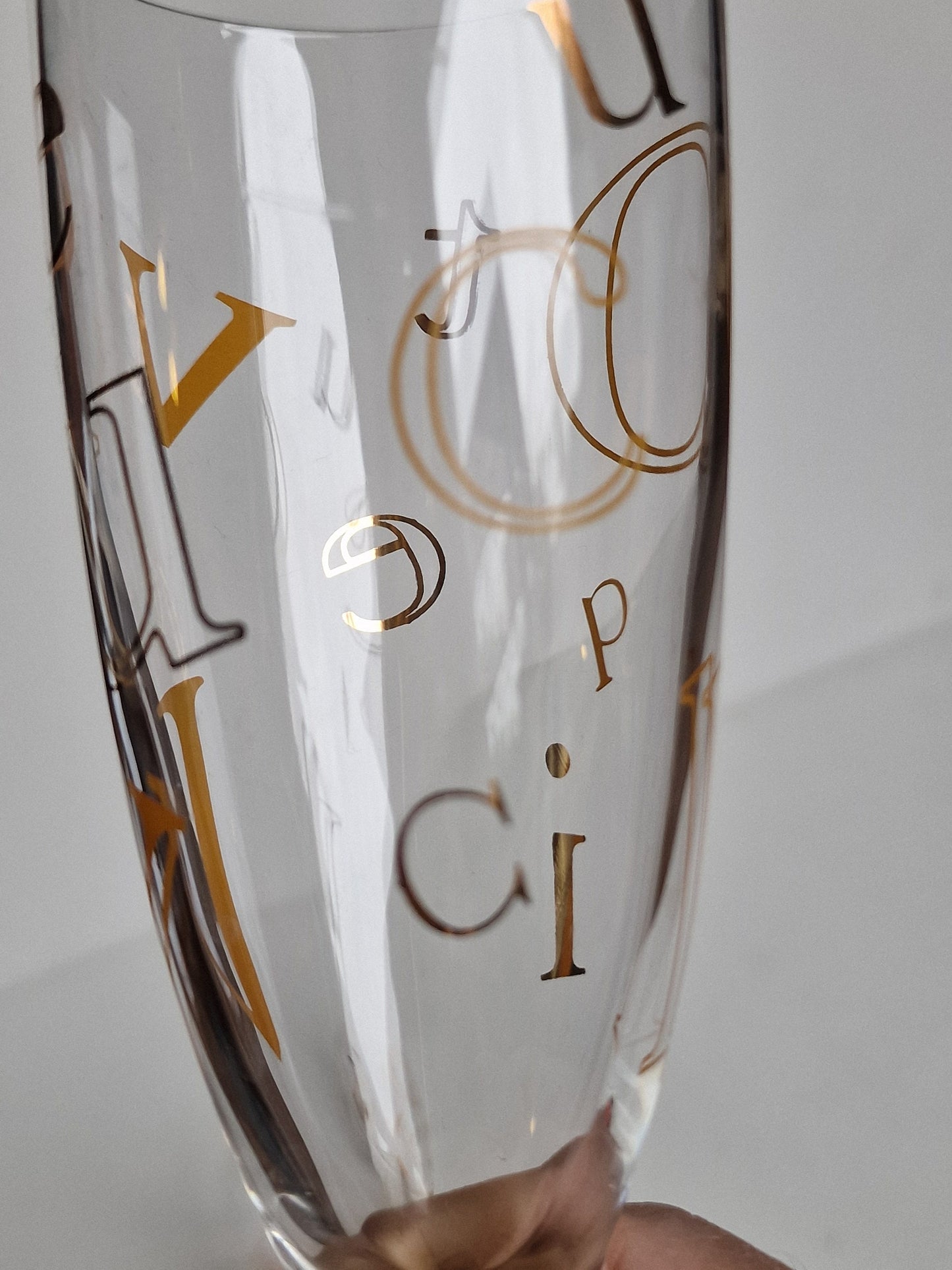 Veuve Clicquot Alphabet Champagne Flutes, Limited Edition, French Luxury Party