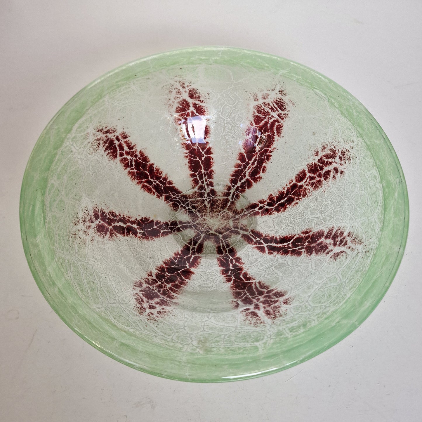 Karl Wiedmann WMF Ikora Art Glass Bowl, Starfish Design, 1930s