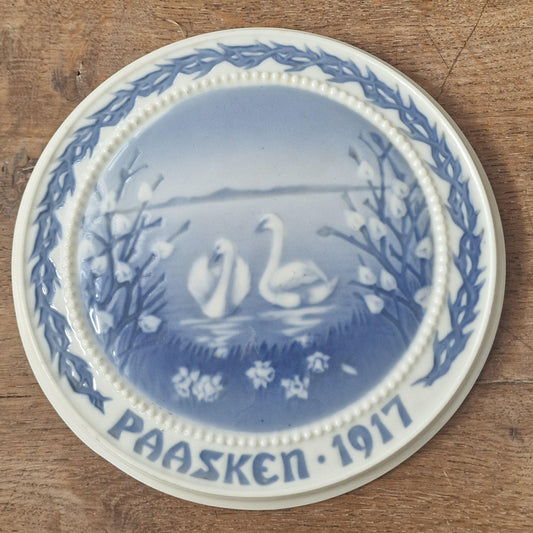 Bing & Grondahl 1917 Easter Plate, Signed Numbered Danmark, Royal Copenhagen