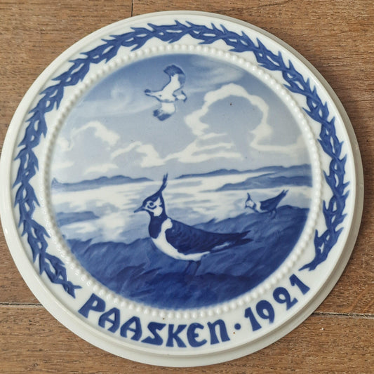 Bing Grondahl 1921 Easter Plate, Kievit Lapwing, Signed Numbered Antique b & g royal copenhagen