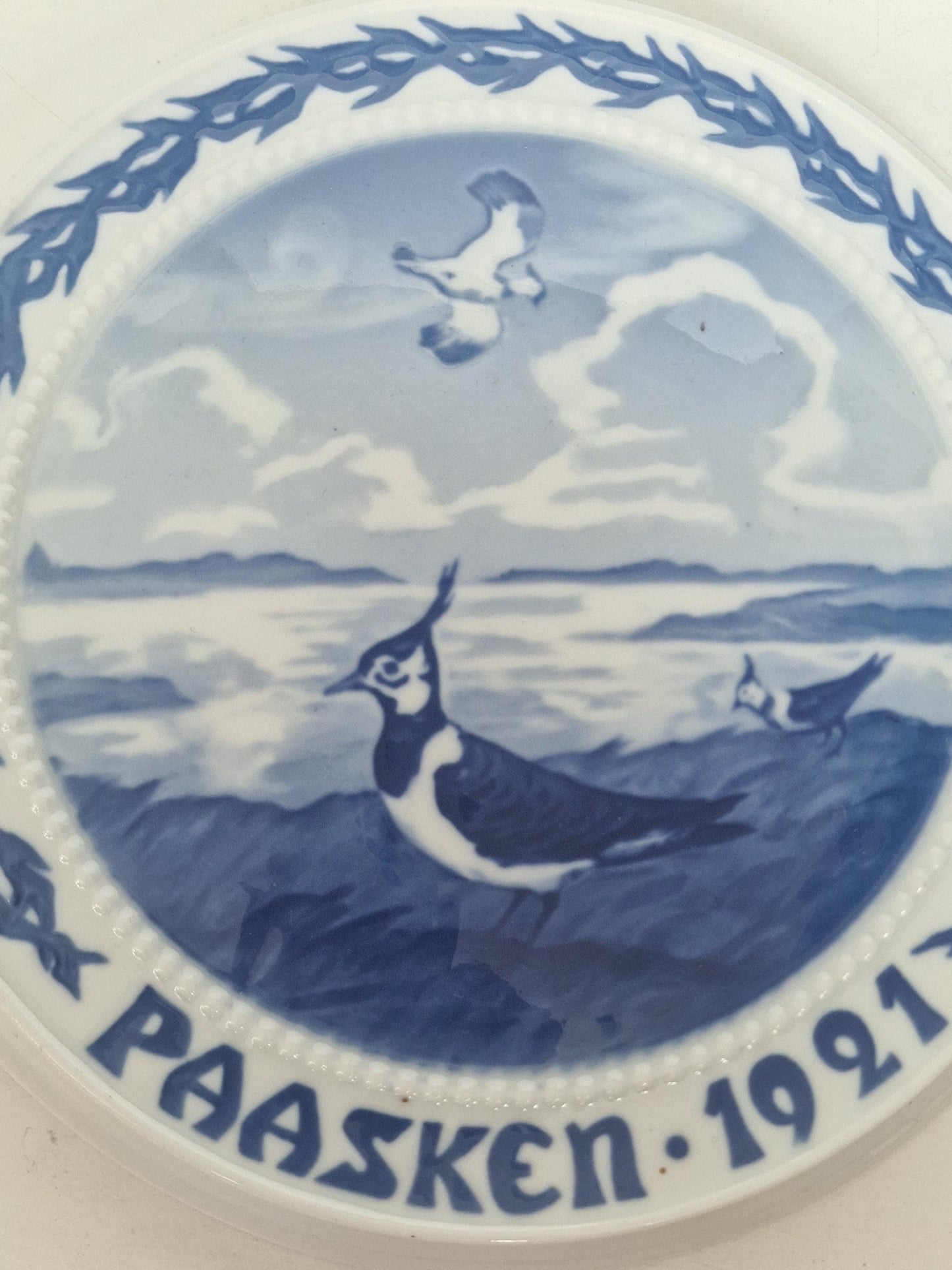 Bing Grondahl 1921 Easter Plate, Kievit Lapwing, Signed Numbered Antique b & g royal copenhagen