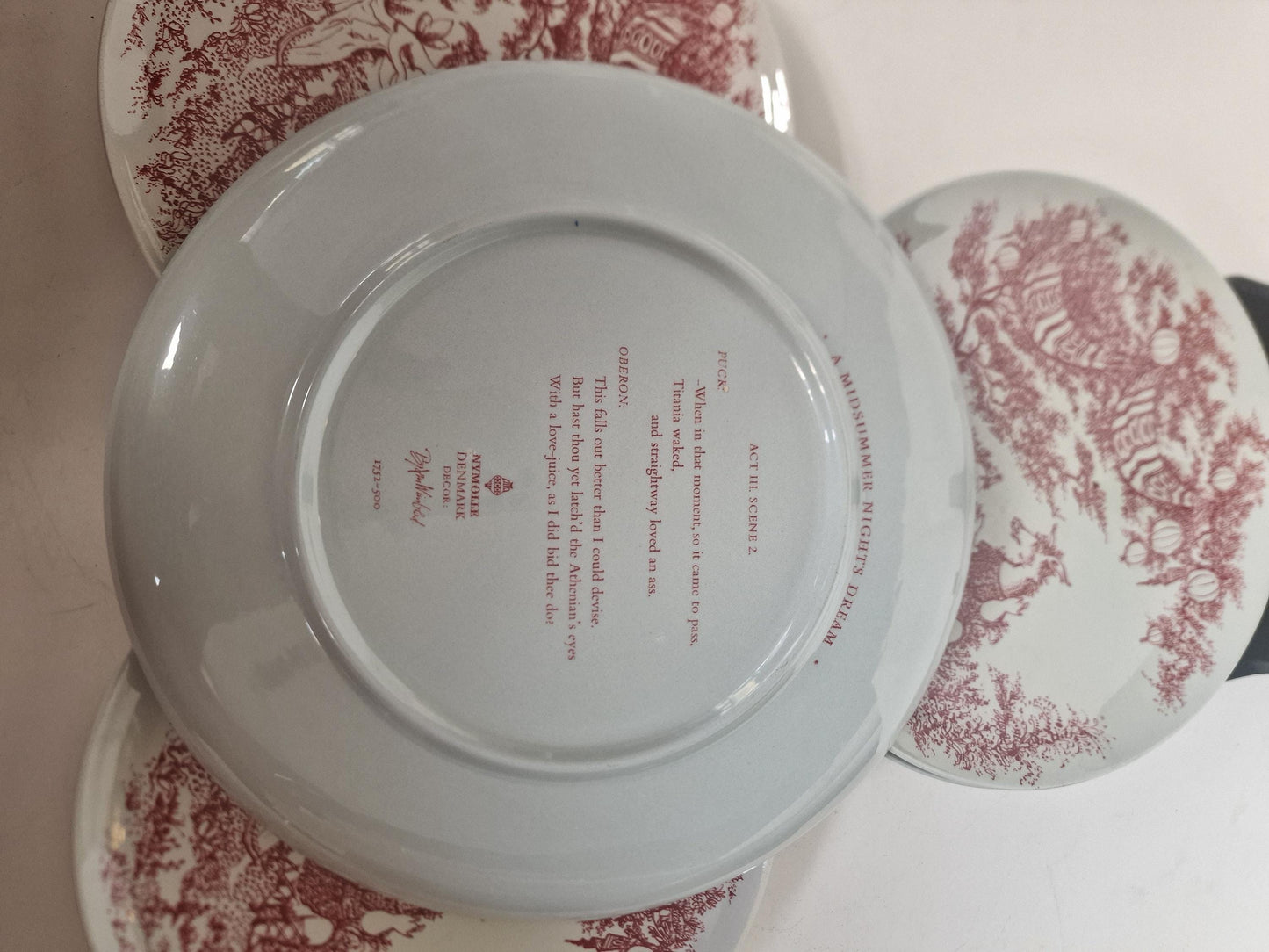 Bjorn Wiinblad Rosenthal Porcelain Plate Set, Midsummer Night Dream