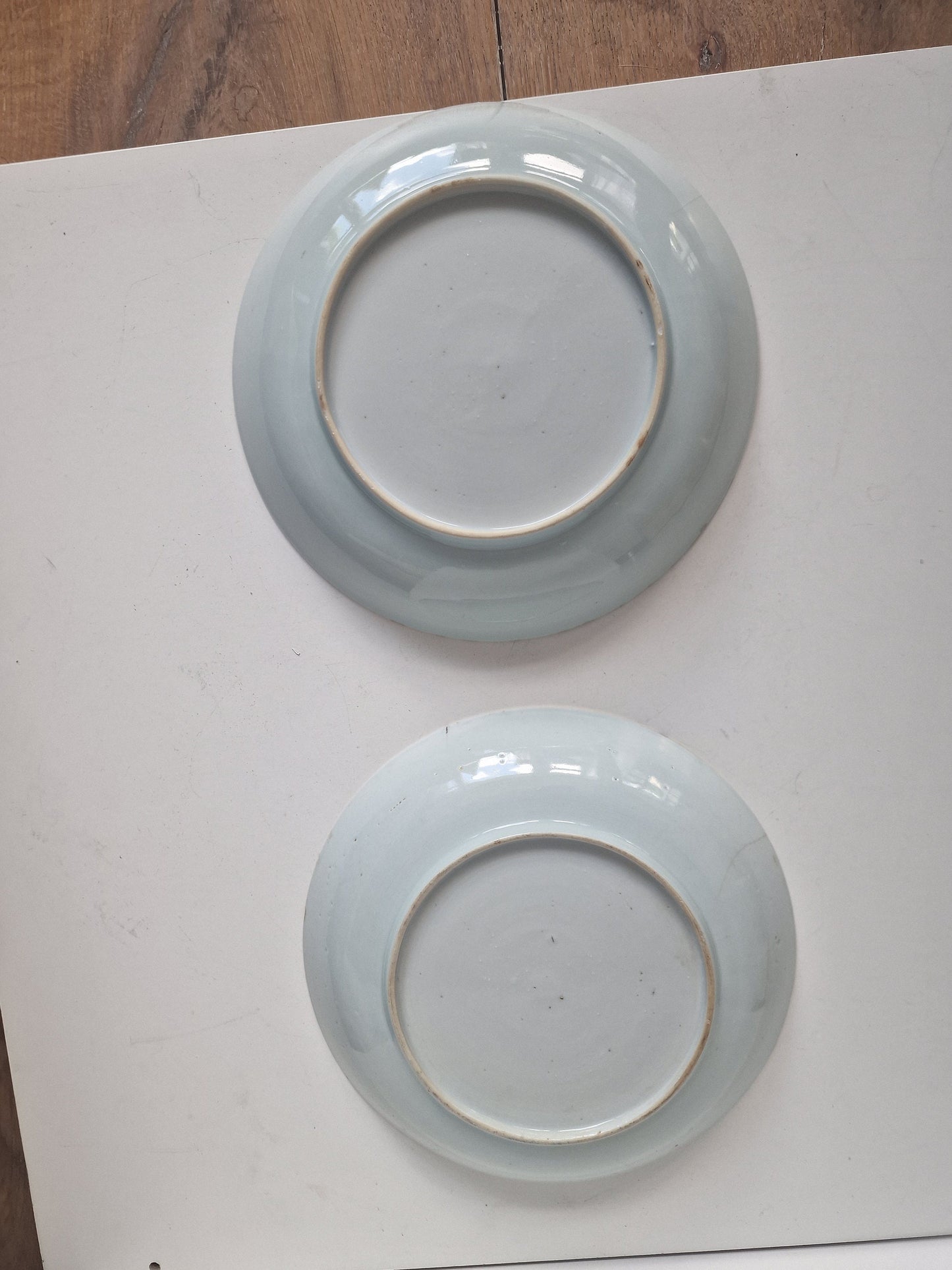 Pair of Antique Kangxi Porcelain Dishes, Floral Decor, 18th Century