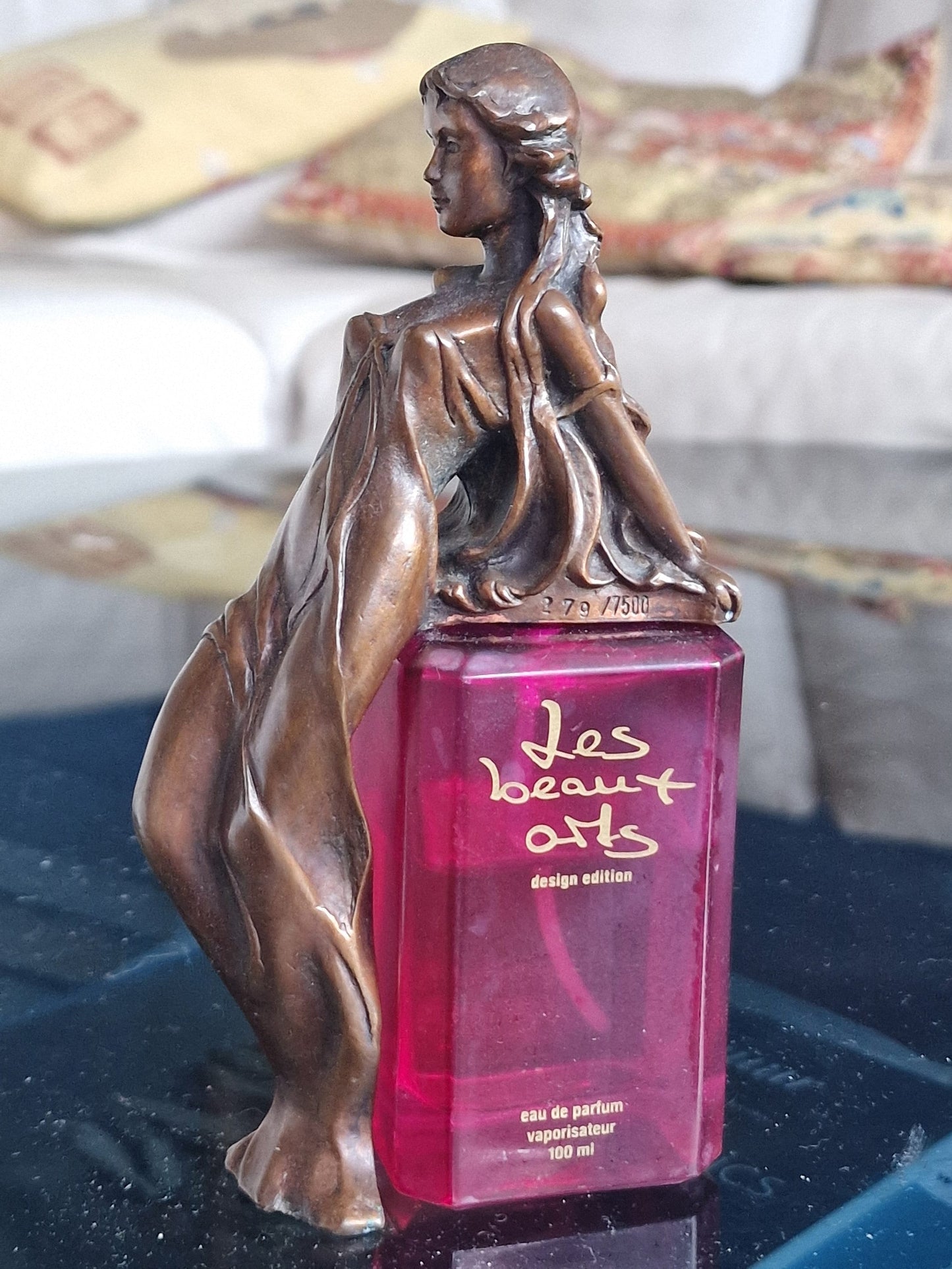 Barry Shiraishi 'Julia' Bronze Figure on  Perfume Bottle, Les Beaux Arts, Limited Edition