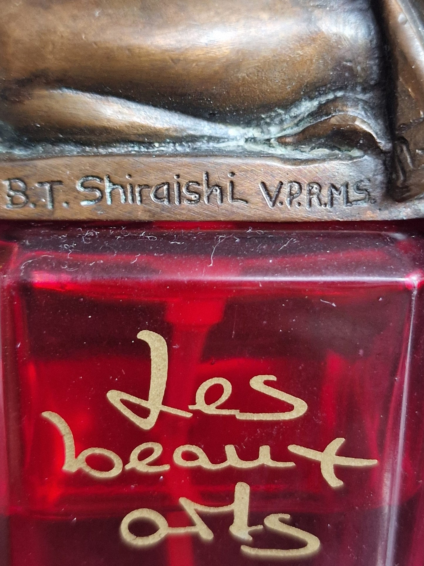 Barry Shiraishi Romeo Bronze Figure on Perfume Bottle, Les Beaux Arts, Limited Edition