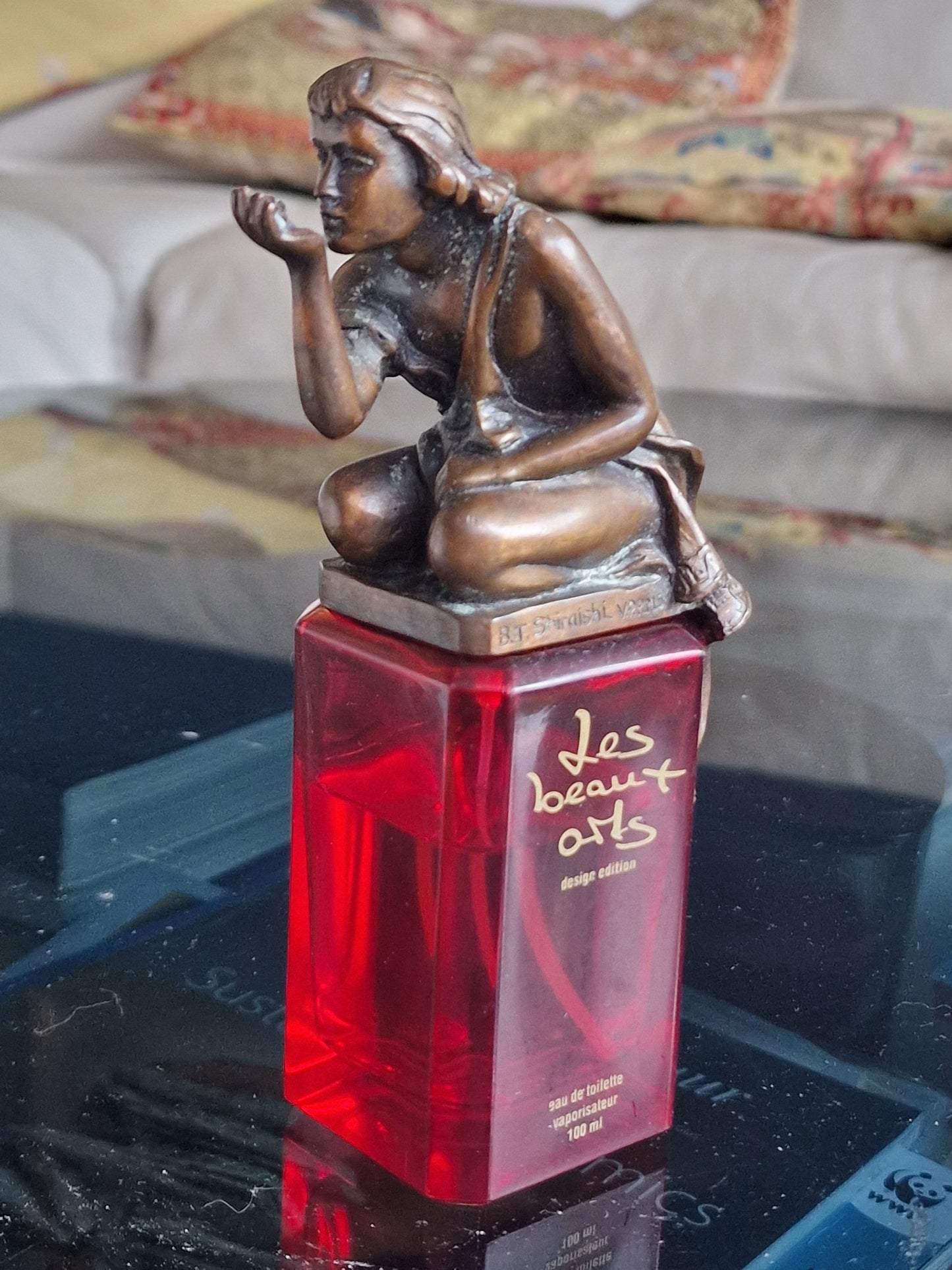 Barry Shiraishi Romeo Bronze Figure on Perfume Bottle, Les Beaux Arts, Limited Edition