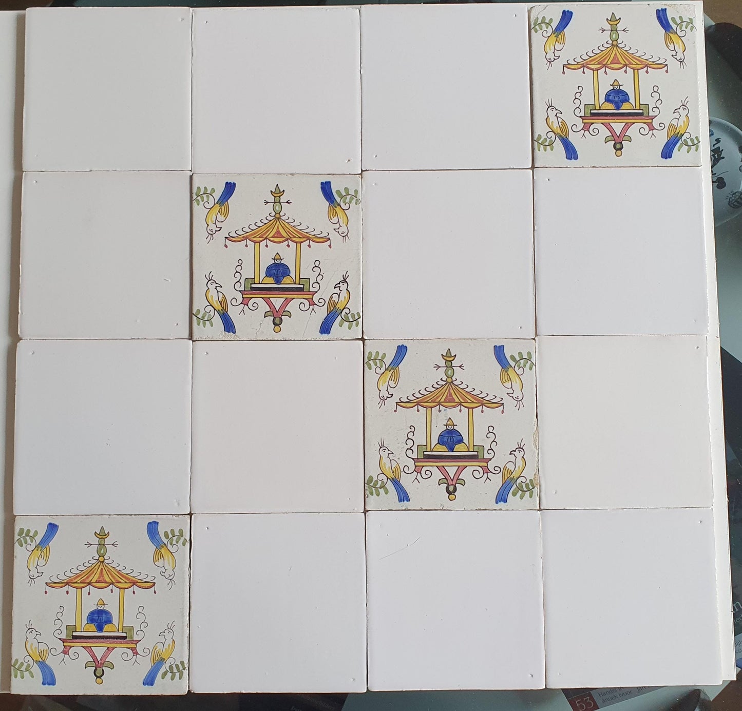 Royal Makkum Dutch Tiles, Chinoise Polychrome, 20th Century