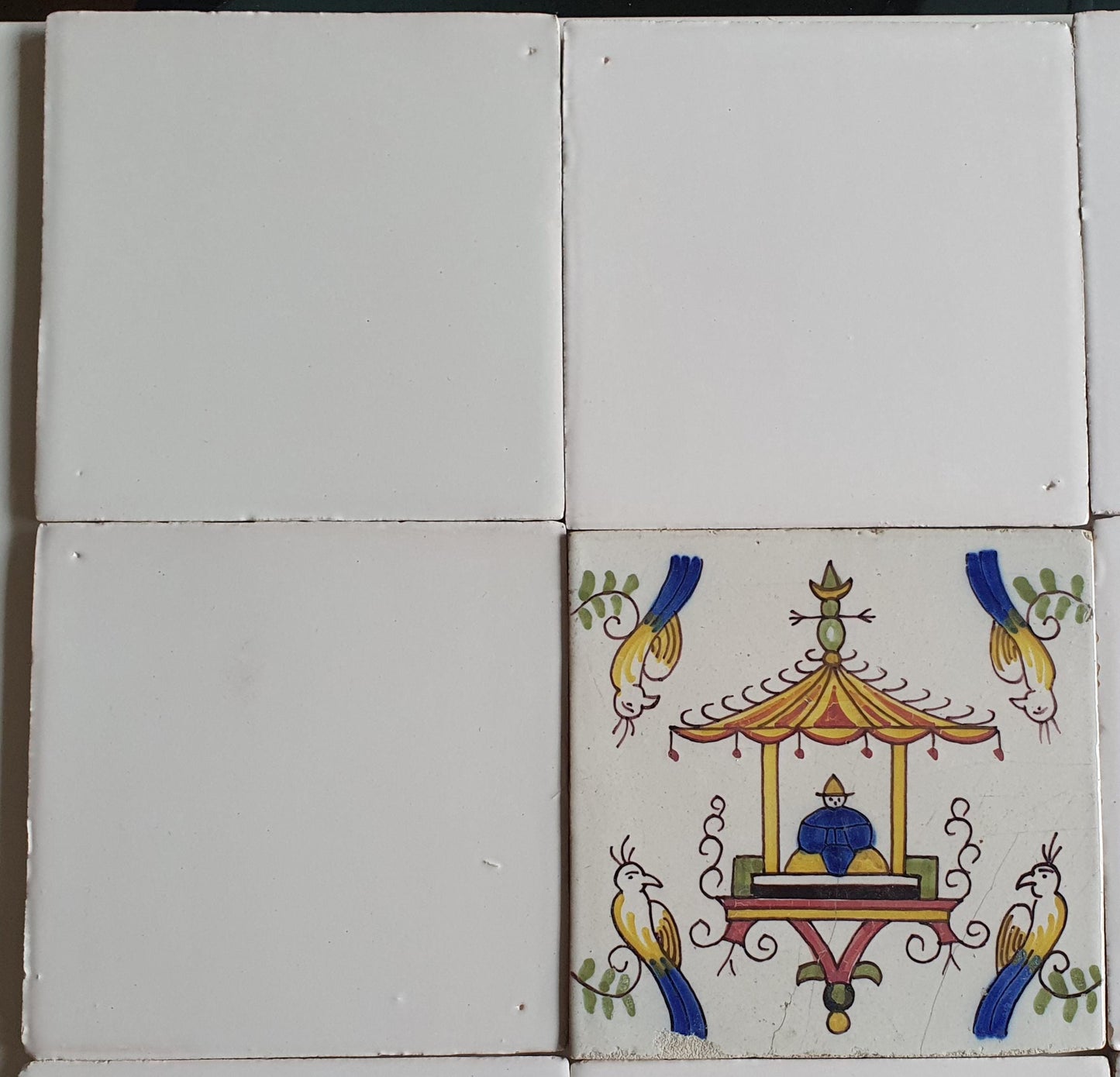 Royal Makkum Dutch Tiles, Chinoise Polychrome, 20th Century