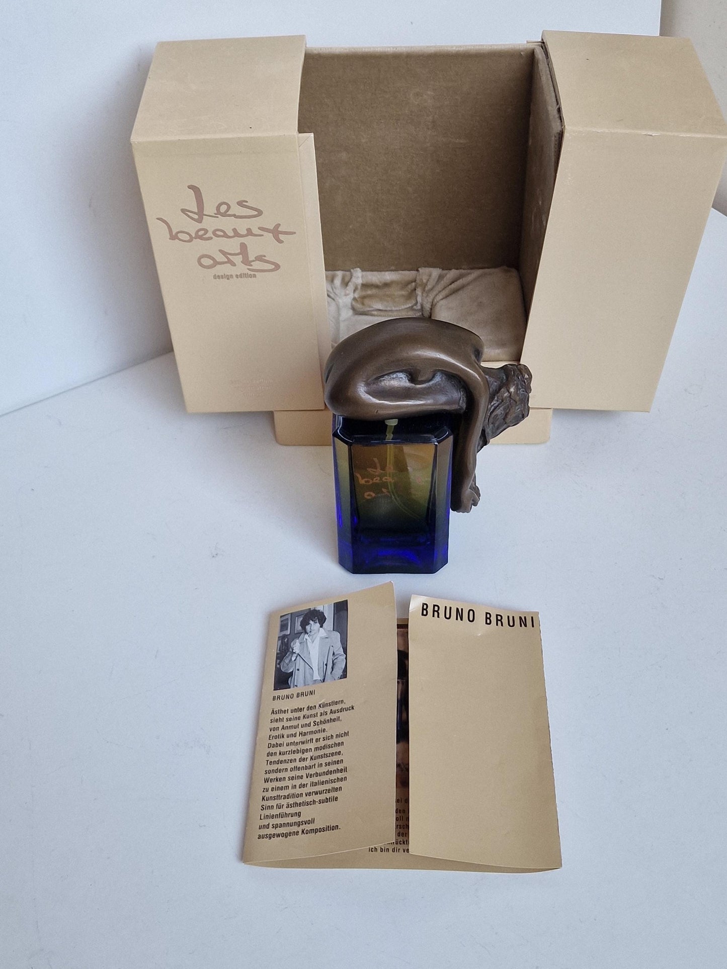 Bruno Bruni Bronze sculpture,  Figure on  Perfume Bottle, Les Beaux Arts, Limited Edition