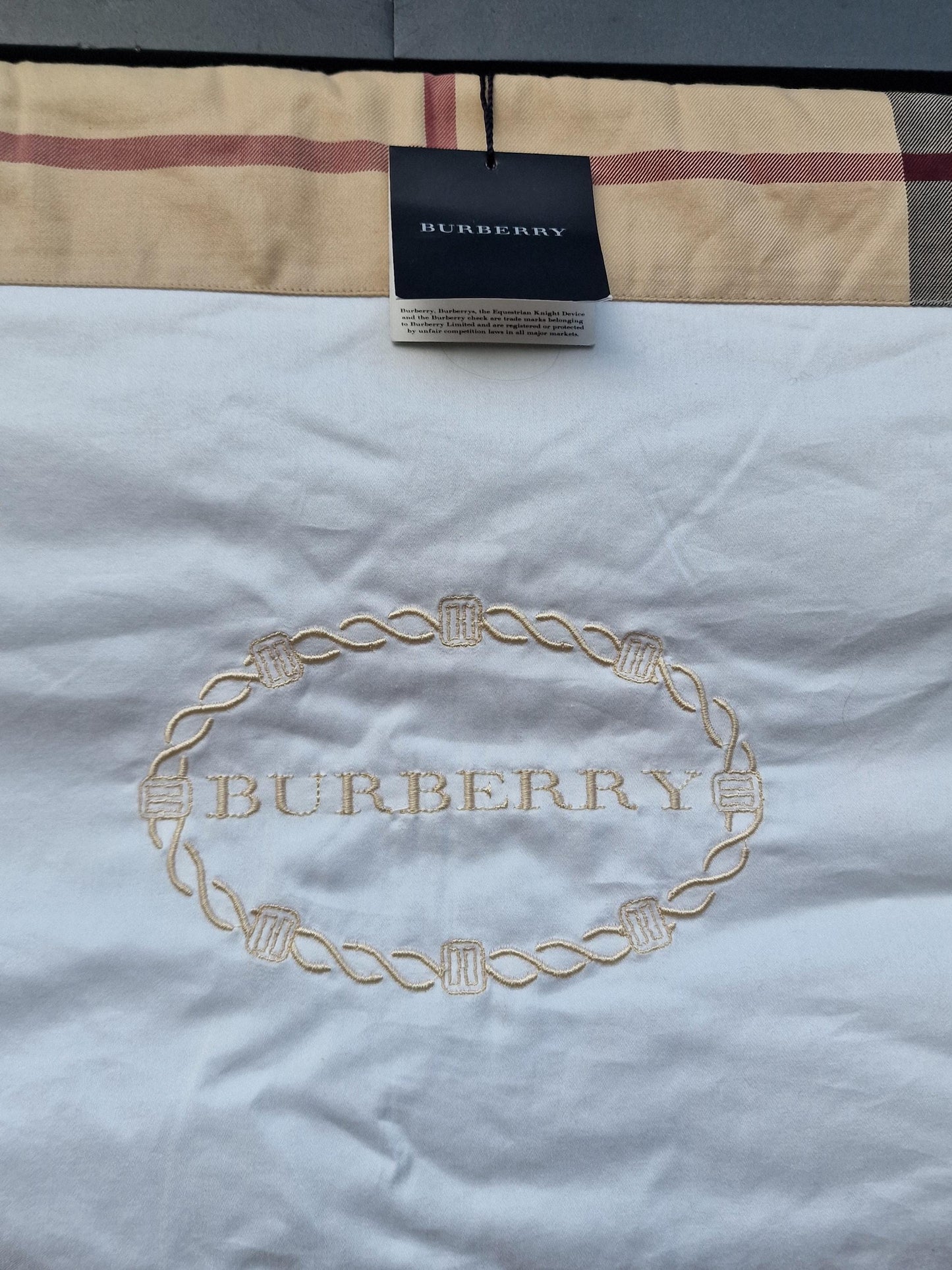 BURBERRY Authentic Headboard End Cushion, Plaid Cotton Pillow (63 inch)