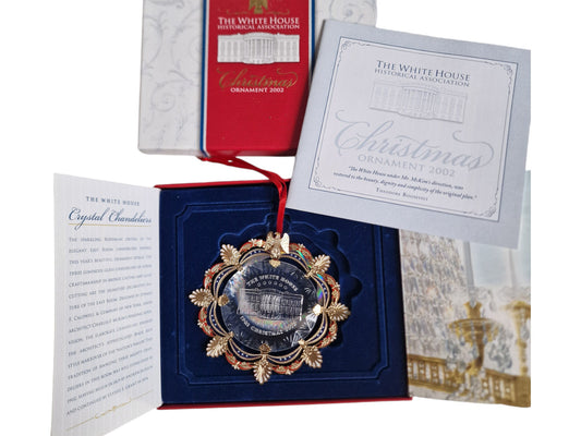 White House Christmas Ornament, 24K Gold Plated, Limited Edition 2001
