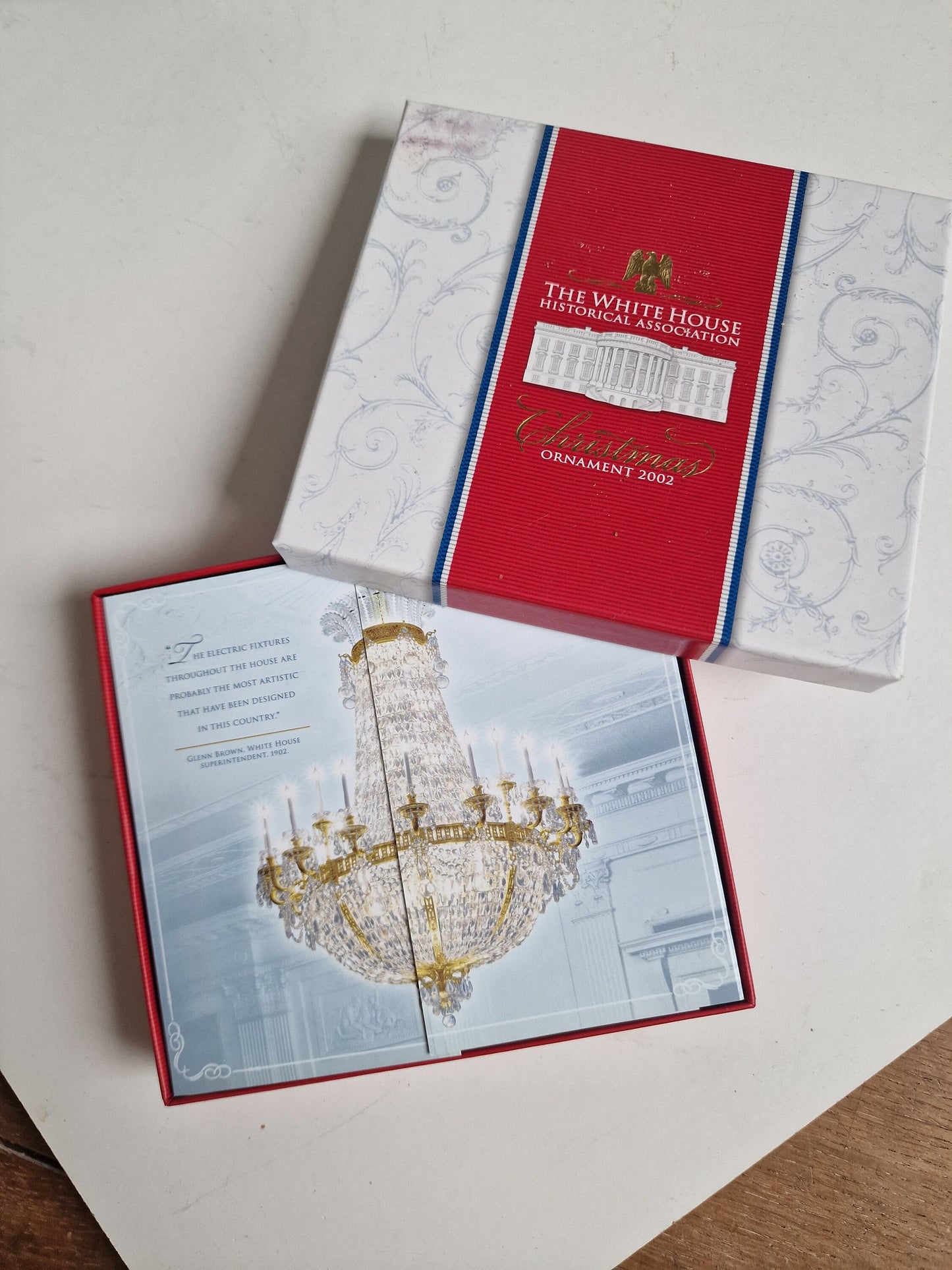 White House Christmas Ornament, 24K Gold Plated, Limited Edition 2001