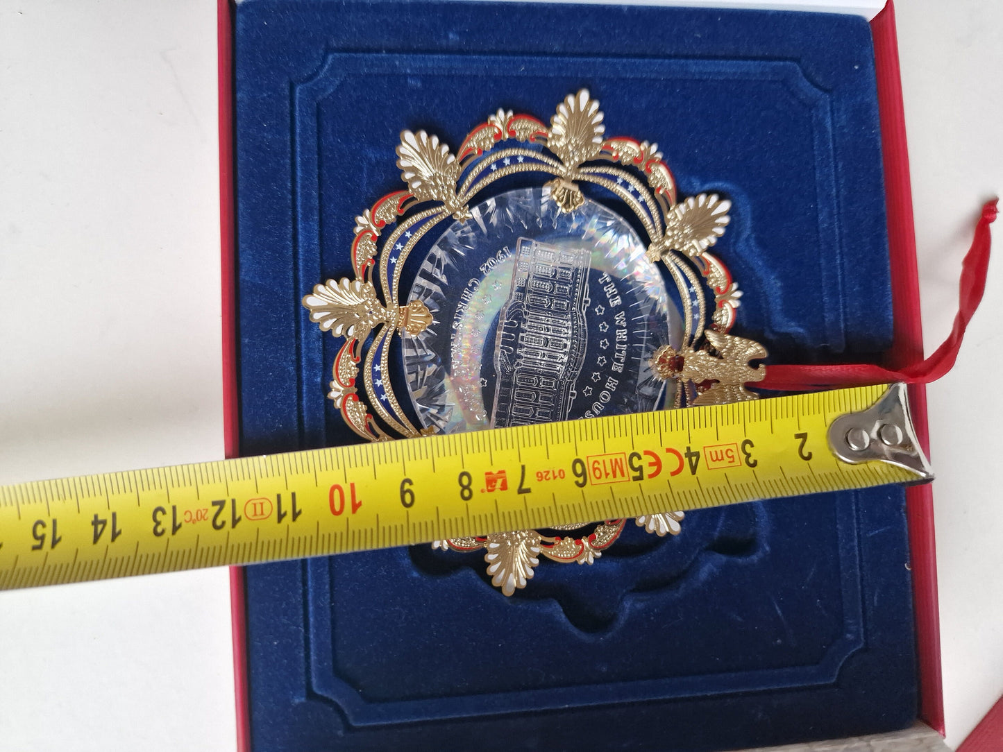 White House Christmas Ornament, 24K Gold Plated, Limited Edition 2001