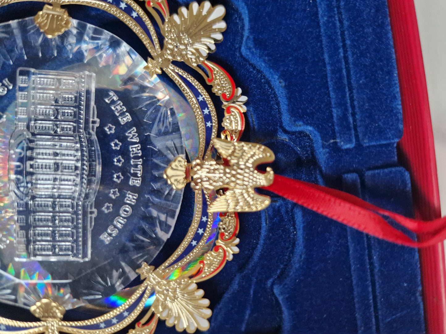 White House Christmas Ornament, 24K Gold Plated, Limited Edition 2001