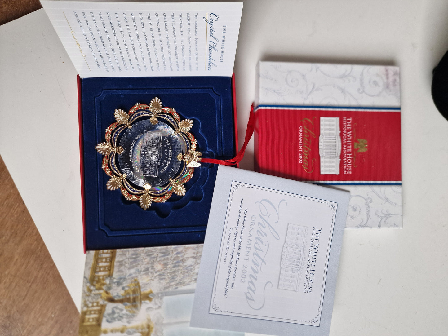 White House Christmas Ornament, 24K Gold Plated, Limited Edition 2001
