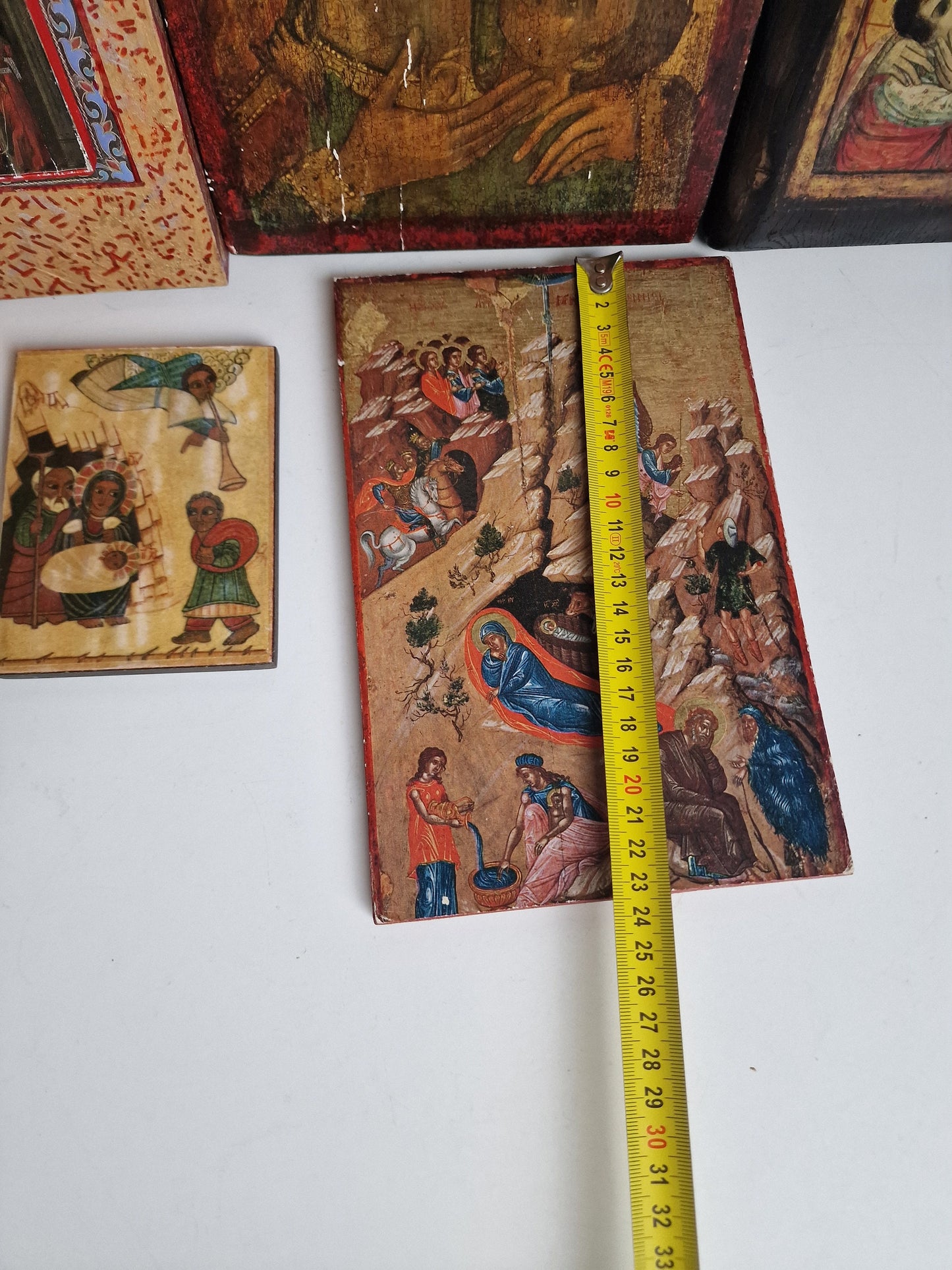 Icon set,  20th replica, 1 at both sides, mother Mary an Child,