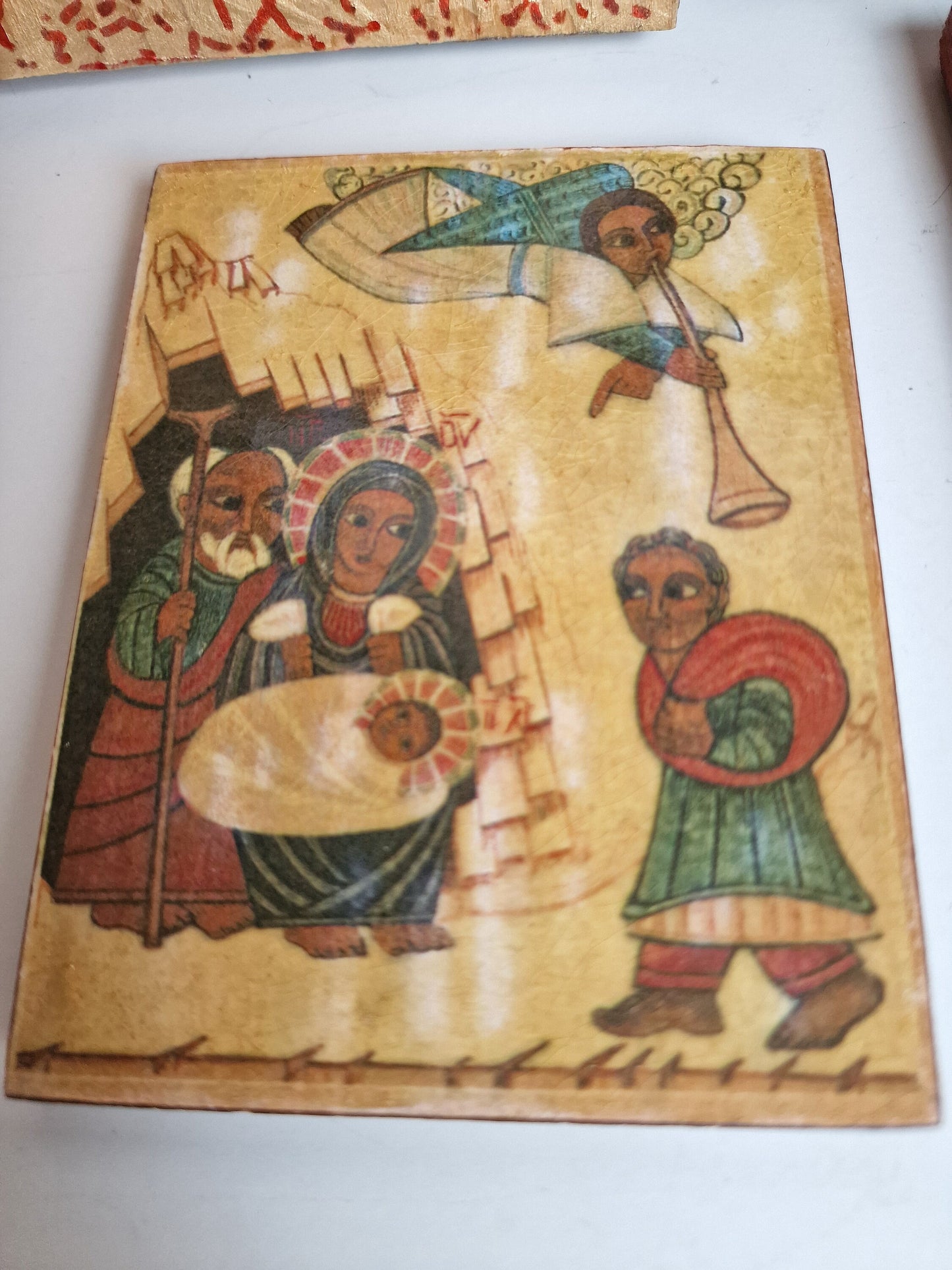 Icon set,  20th replica, 1 at both sides, mother Mary an Child,