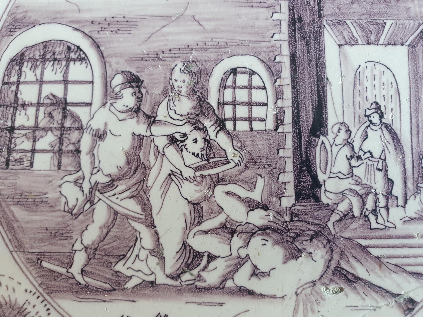 Antique Delft Tile, Biblical Scene, Amsterdam, 1780