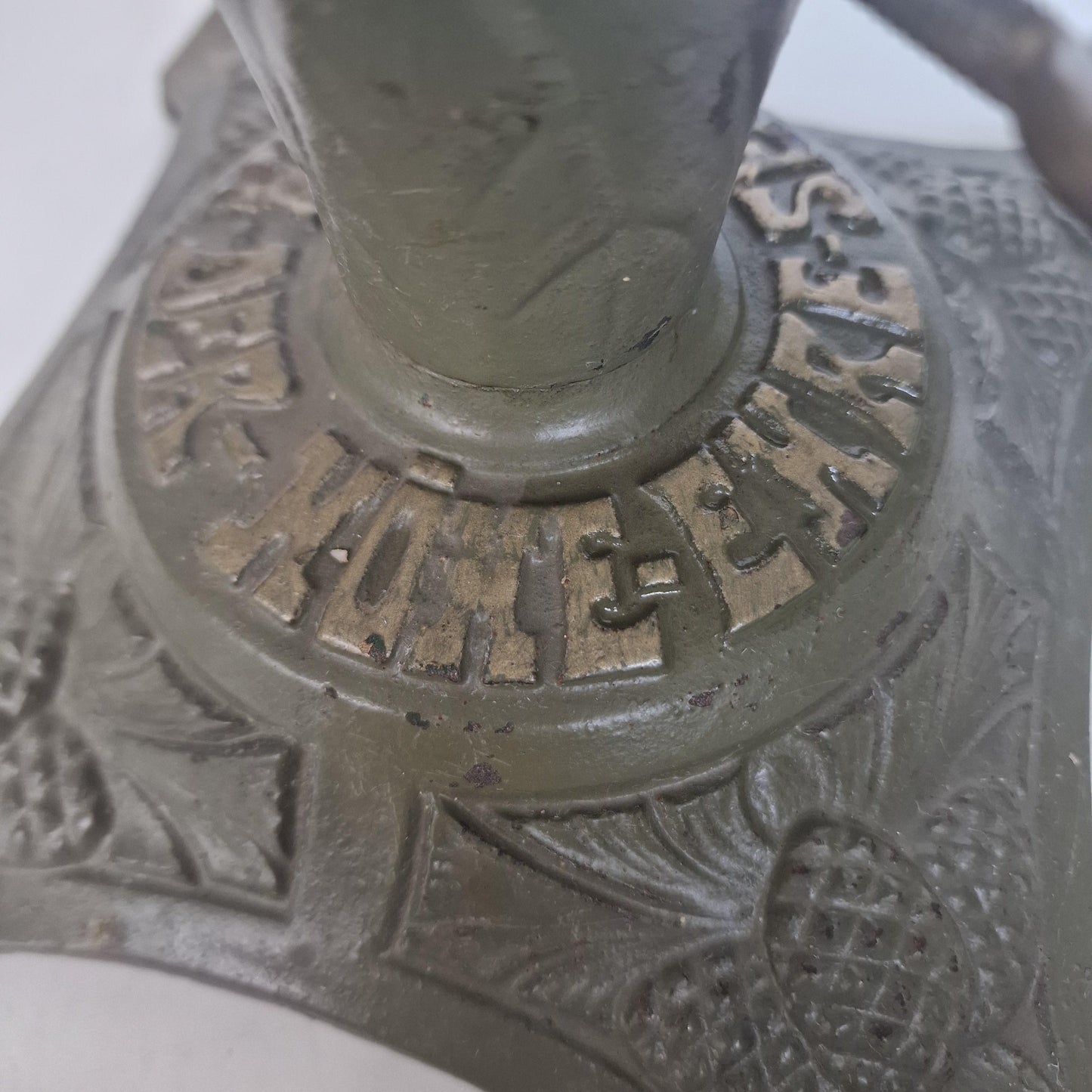 Antique Art Nouveau Iron Christmas Tree Stand, Glory of God Bayern Germany
