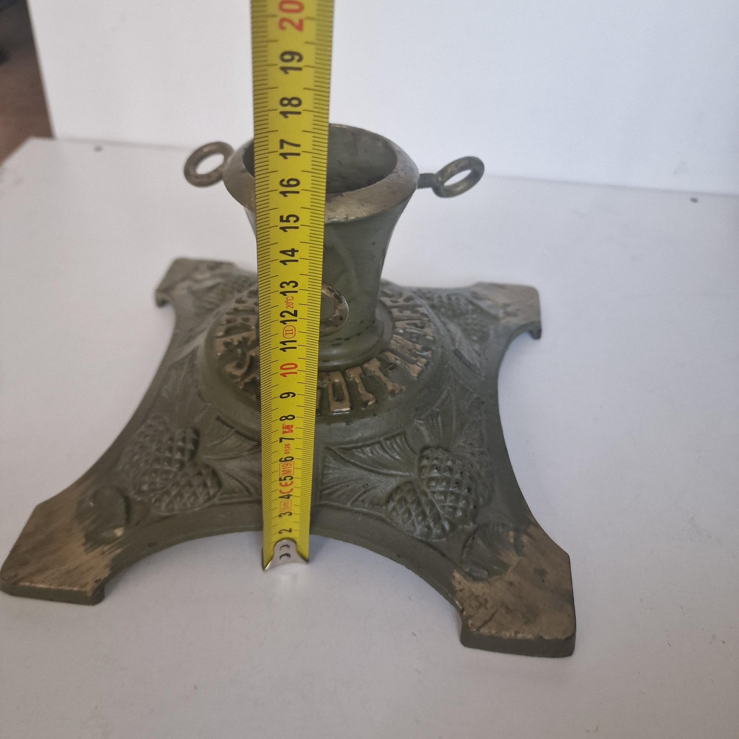 Antique Art Nouveau Iron Christmas Tree Stand, Glory of God Bayern Germany