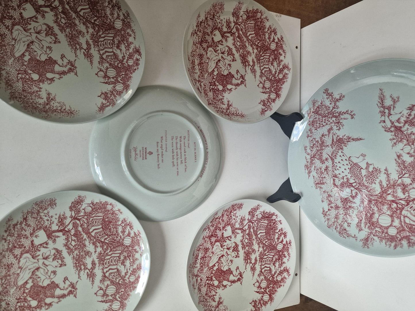 Bjorn Wiinblad Rosenthal Porcelain Plate Set, Midsummer Night Dream