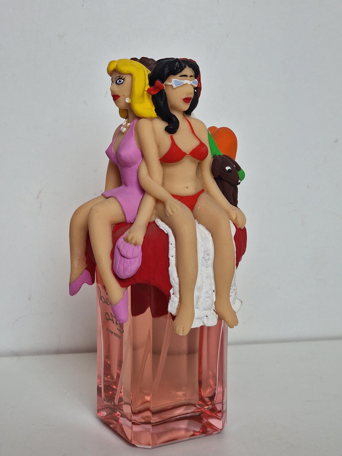 James Rizzi - Four Seasons- signed sculpture on Perfume Bottle, Les Beaux Arts, Limited Edition