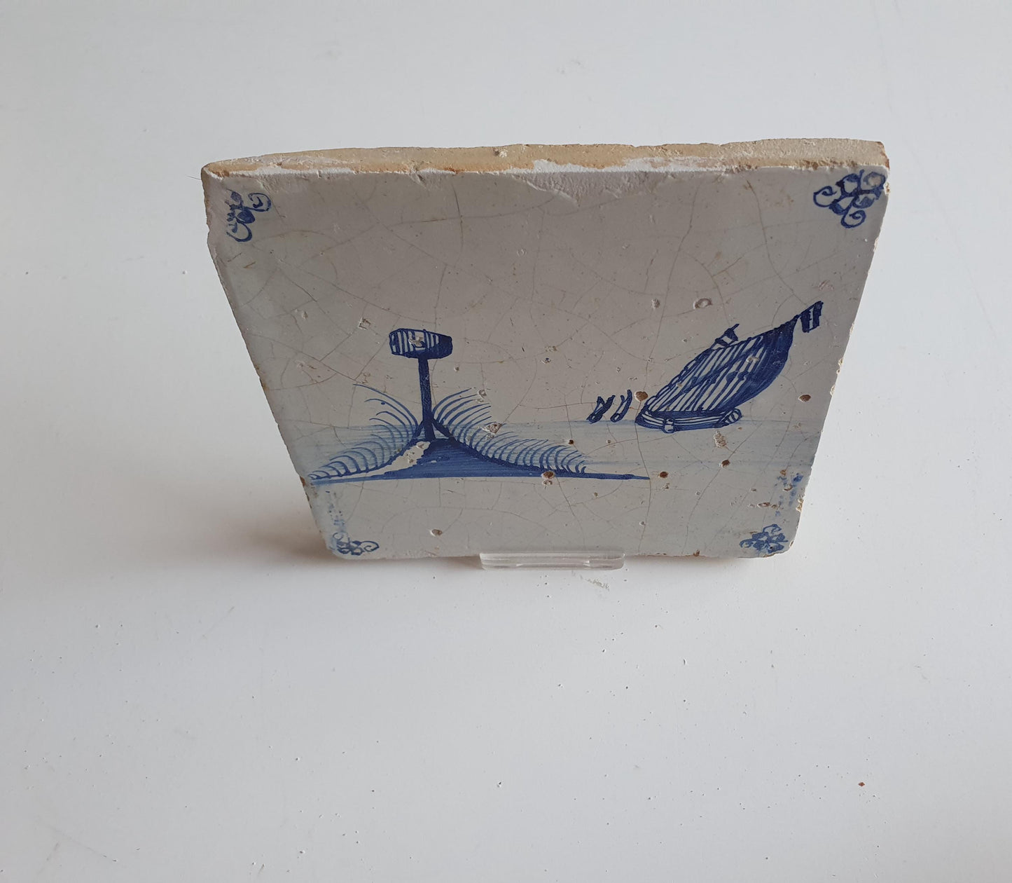 17th Century Delft Tile, Holland Landscape, Collectible Dutch Tile