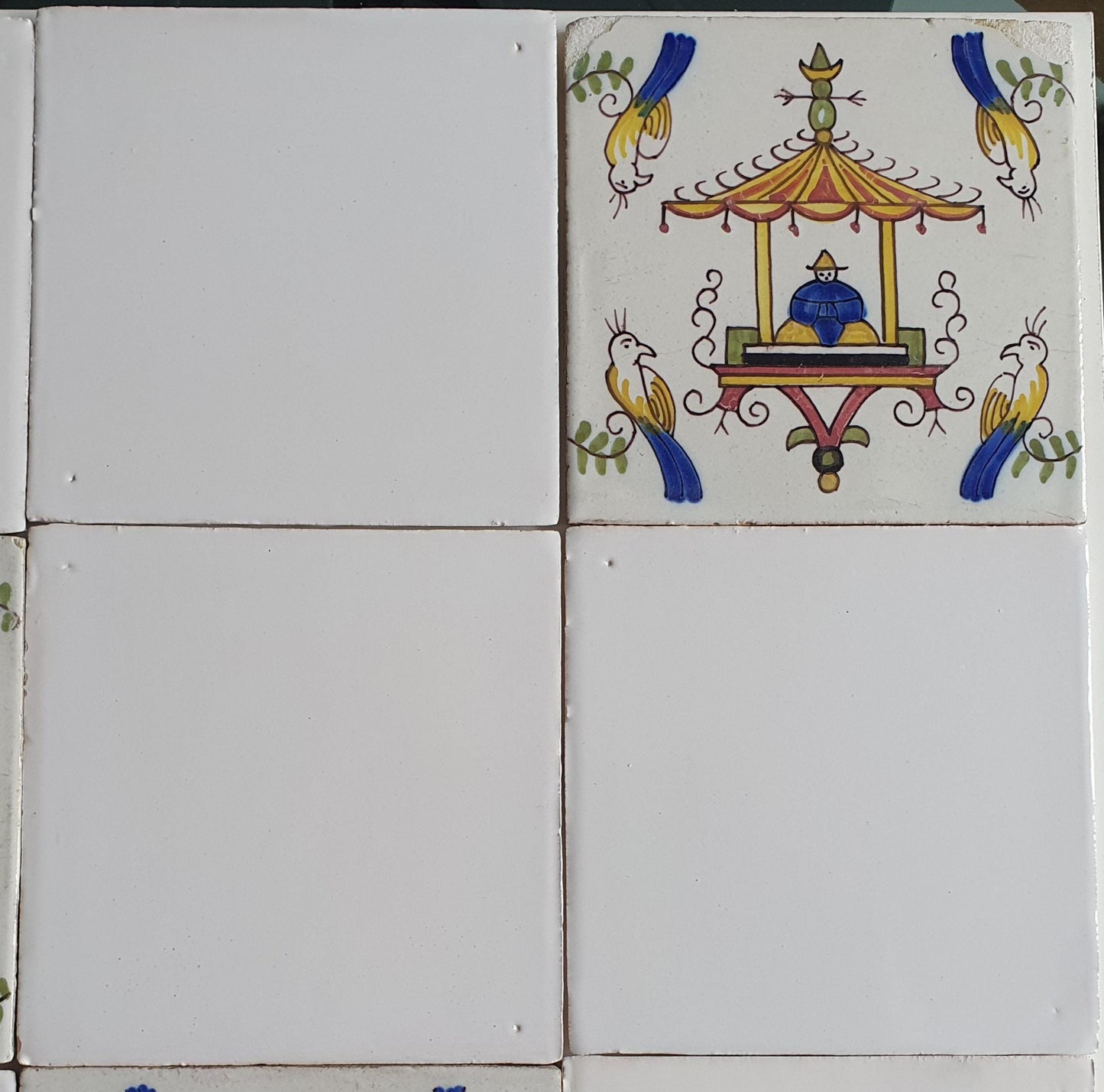 Royal Makkum Dutch Tiles, Chinoise Polychrome, 20th Century