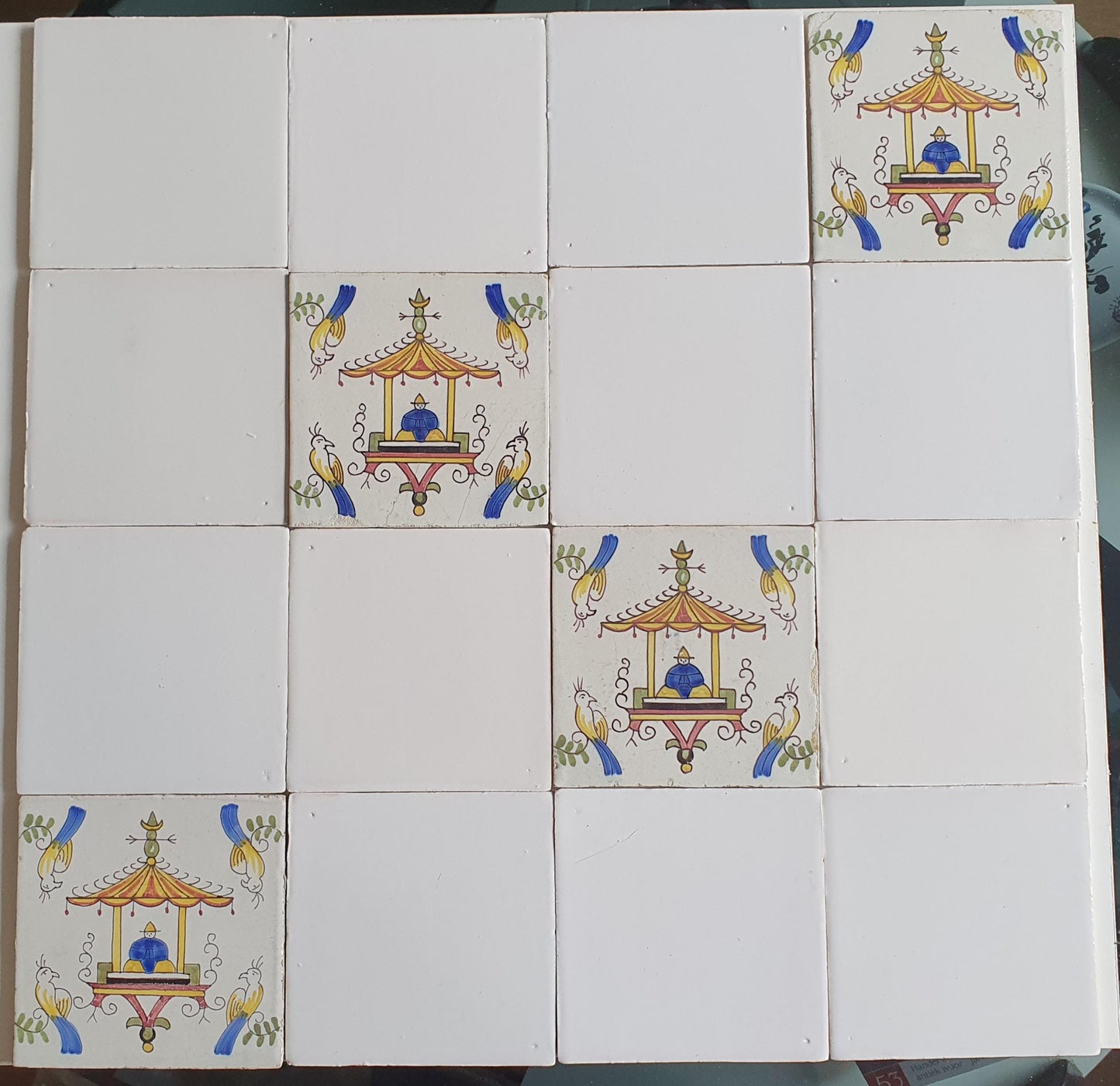 Royal Makkum Dutch Tiles, Chinoise Polychrome, 20th Century