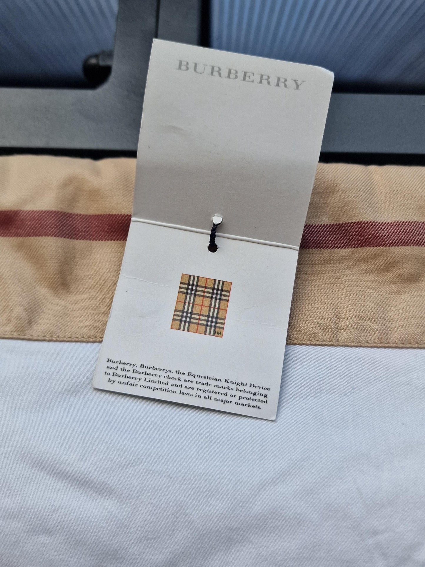 BURBERRY Authentic Headboard End Cushion, Plaid Cotton Pillow (63 inch)