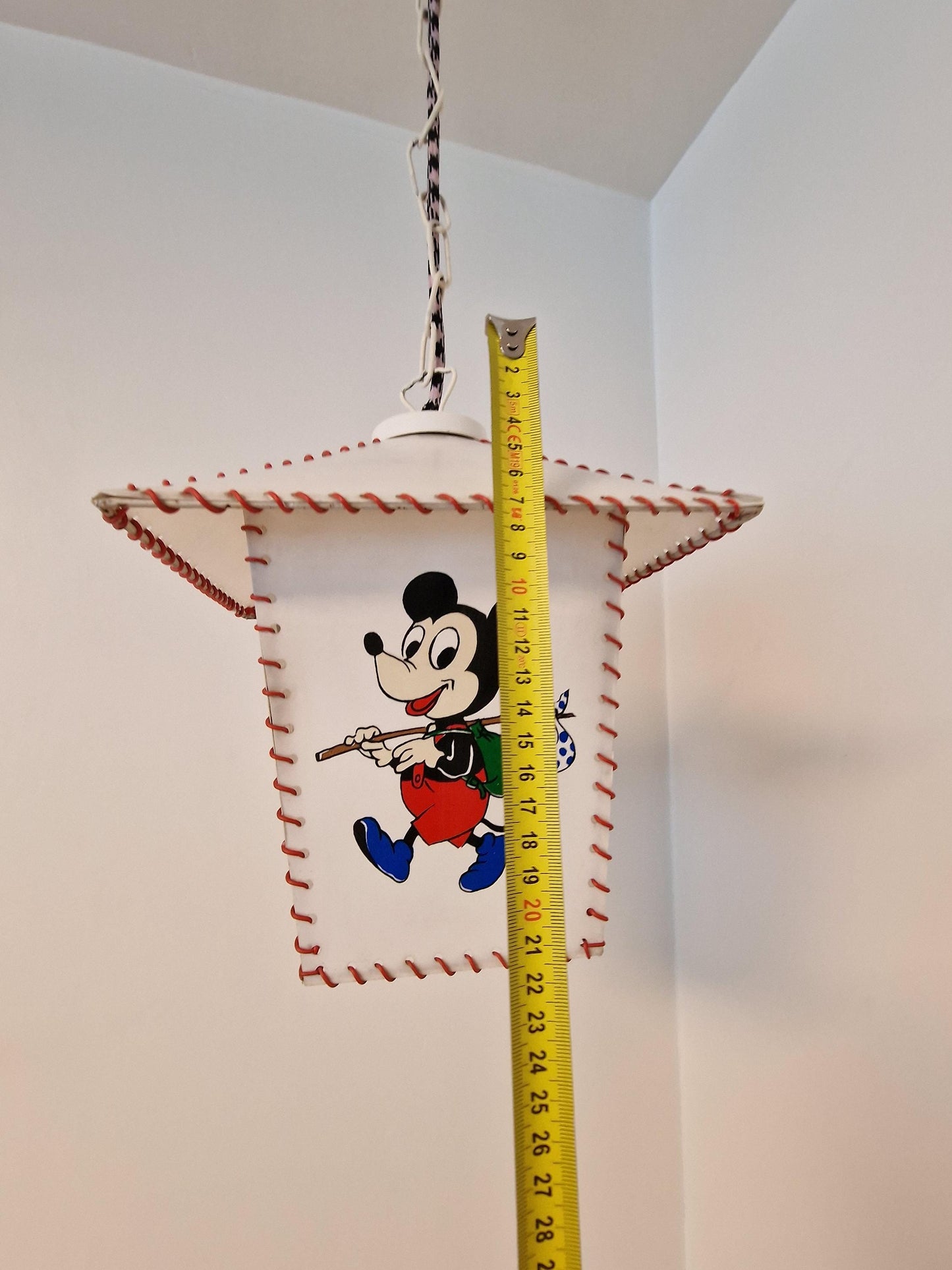 Vintage Mickey Mouse Ceiling Lamp, Walt Disney Collectible, 1950s German Pendant
