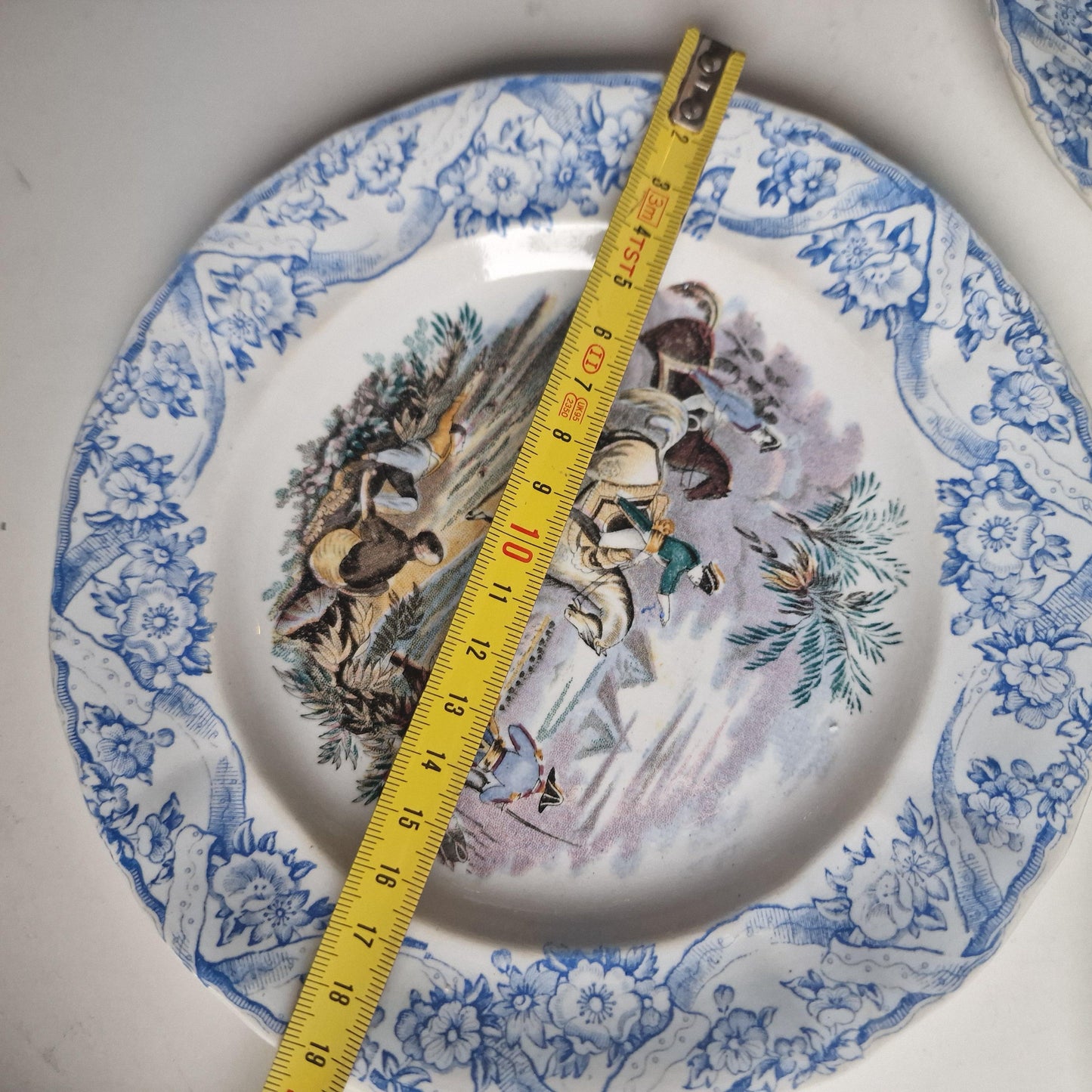 Antique Napoleon Petrus Regout Transferware Plates, Battlefield Scene