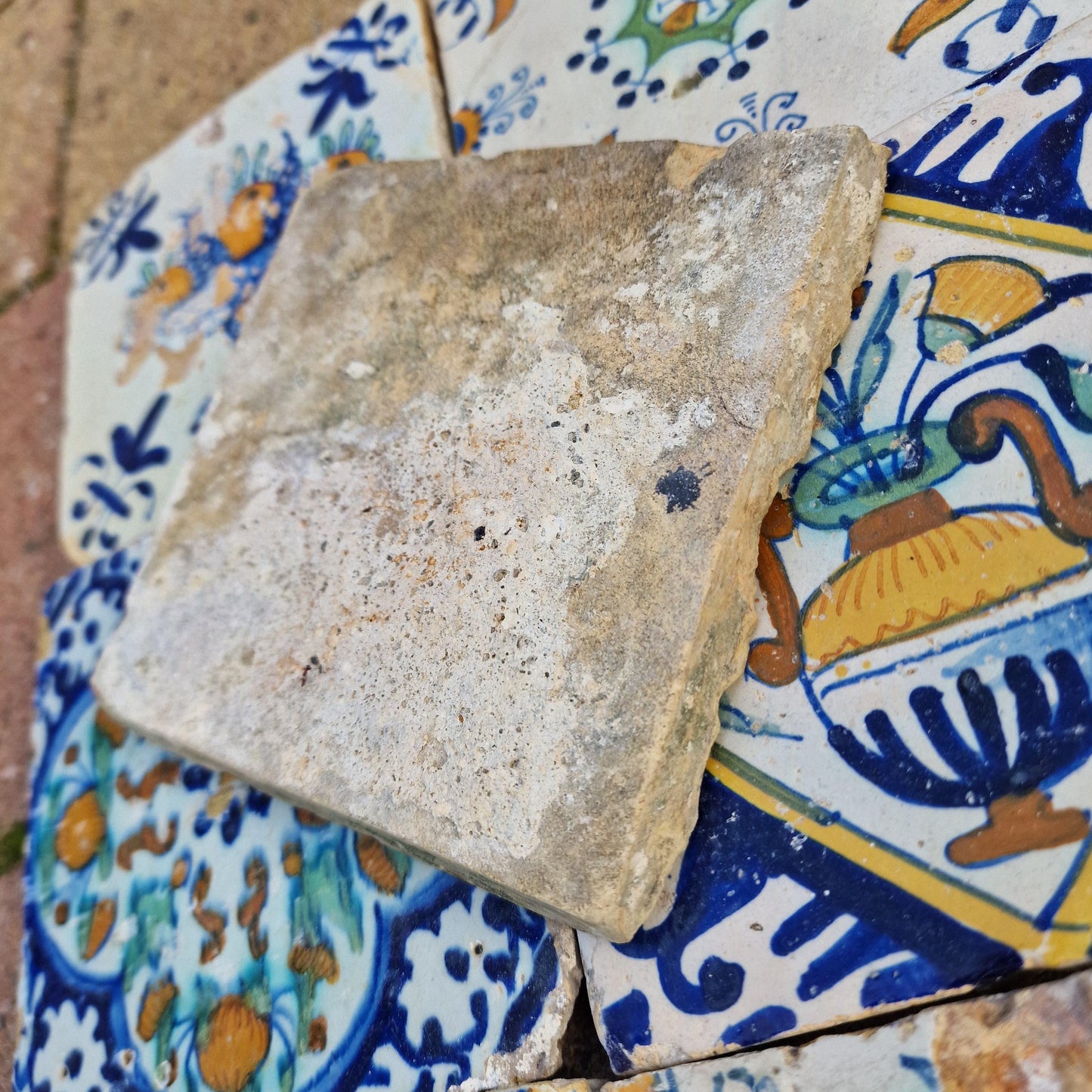 Antique Delft Tiles, 17th Century Dutch, Tilefield Set of 9