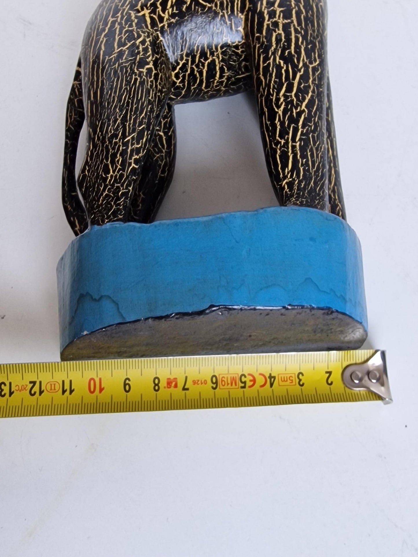 paper mache laughing elephant, funny vintage object figure, india