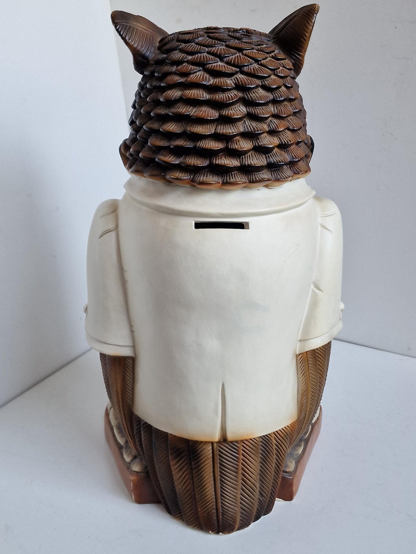 Vintage Ceramic Owl Piggy Bank - Doctor Gift, 46cm