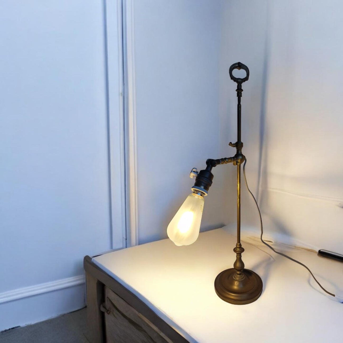 English Copper Table Lamp, EU/USA Compatible, Estate Lighting