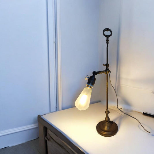 English Copper Table Lamp, EU/USA Compatible, Estate Lighting